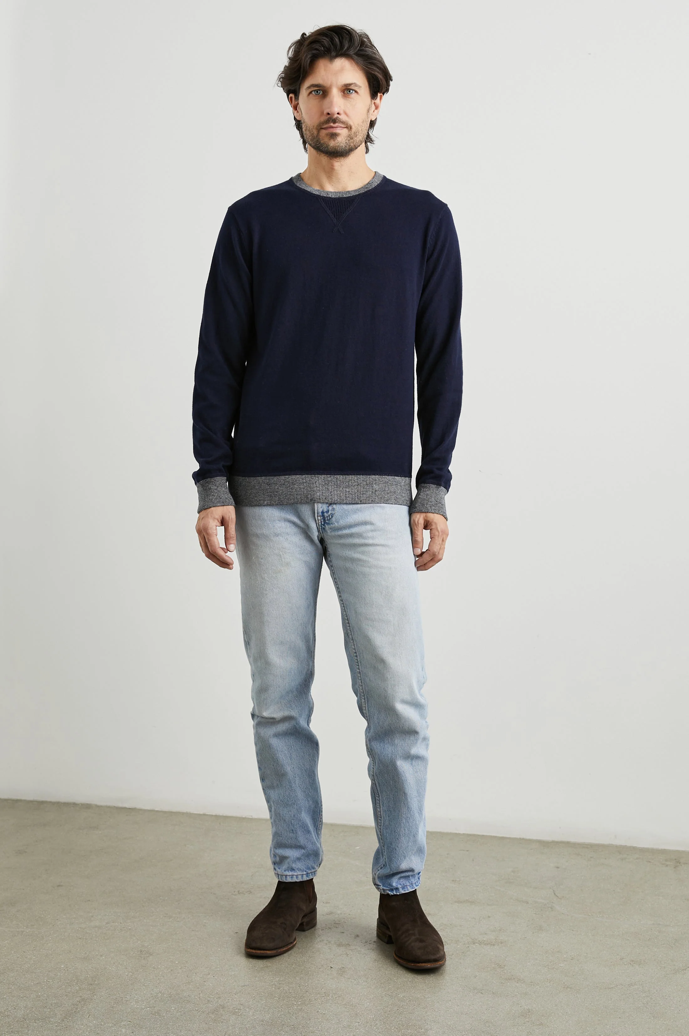 BURNS SWEATER - PERFECT NAVY - Image 3