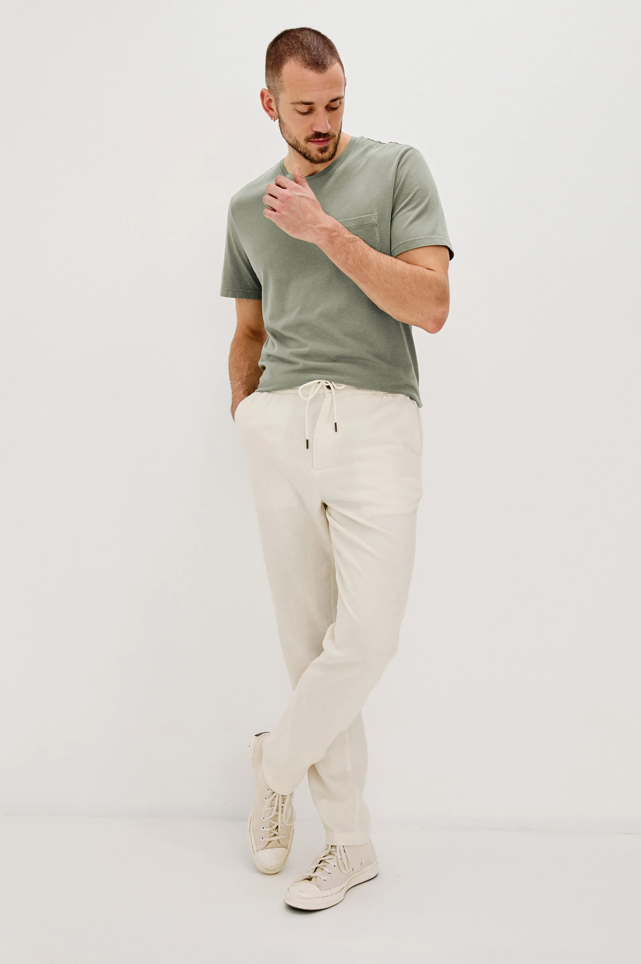 CALLUM PANT TALL - ECRU - Image 6