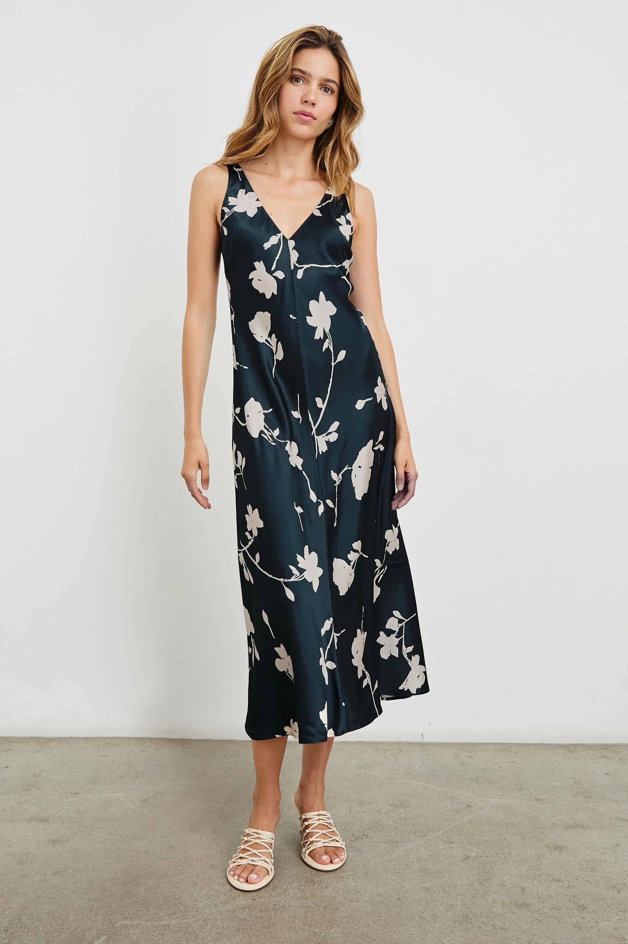 CAMELLIA DRESS - MIDNIGHT ROSES