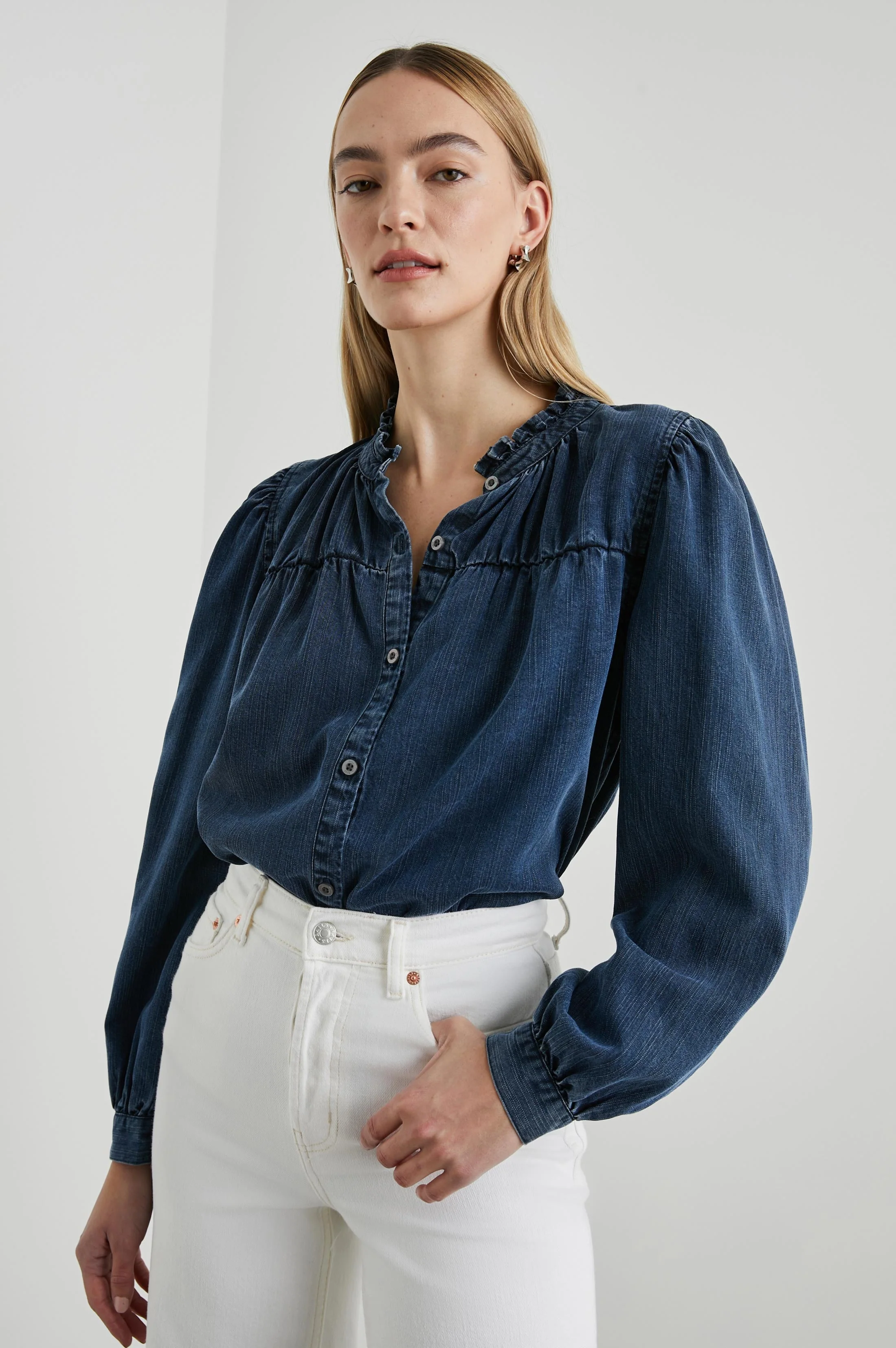 CAMILLE TOP - DARK VINTAGE WASH - Image 2