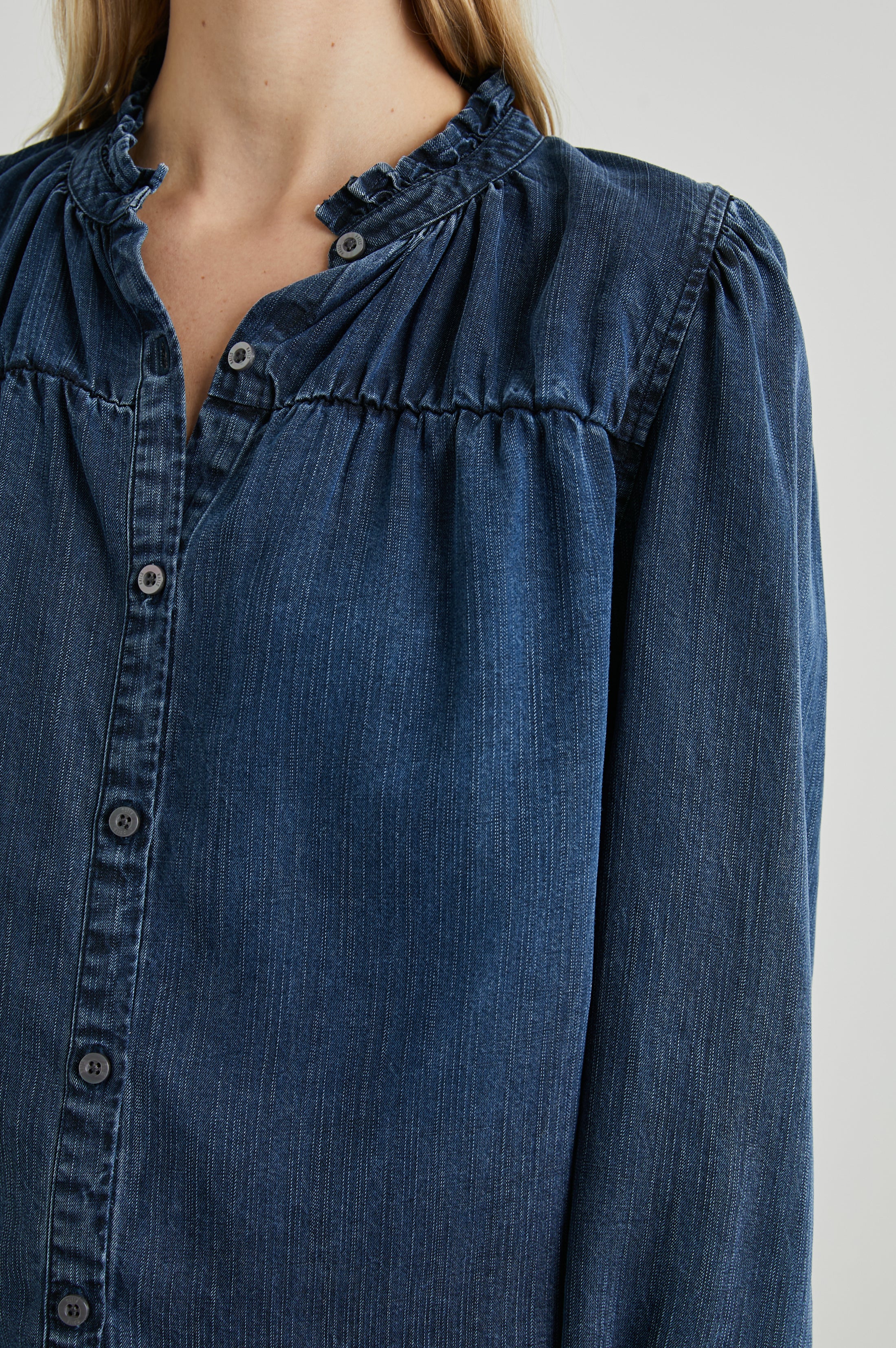 CAMILLE TOP - DARK VINTAGE WASH - Image 3