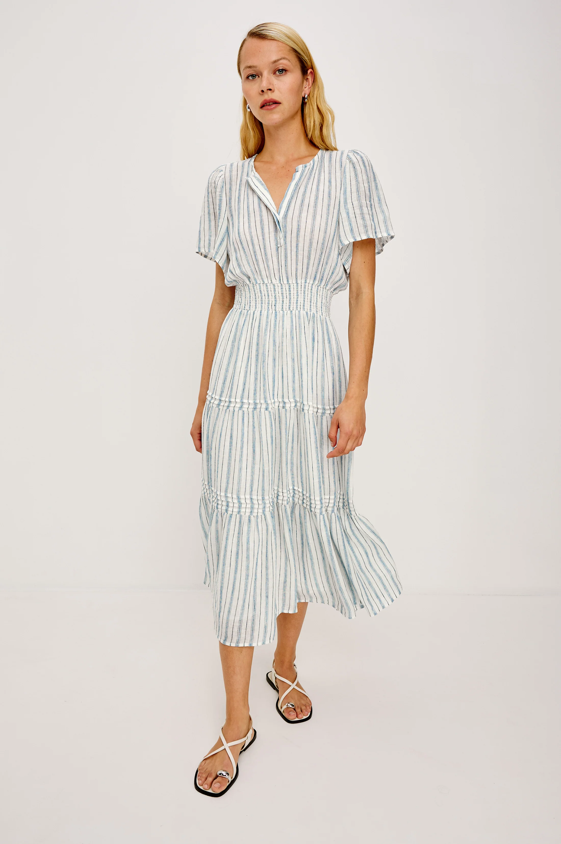 CANNES DRESS - WINDWARD STRIPE