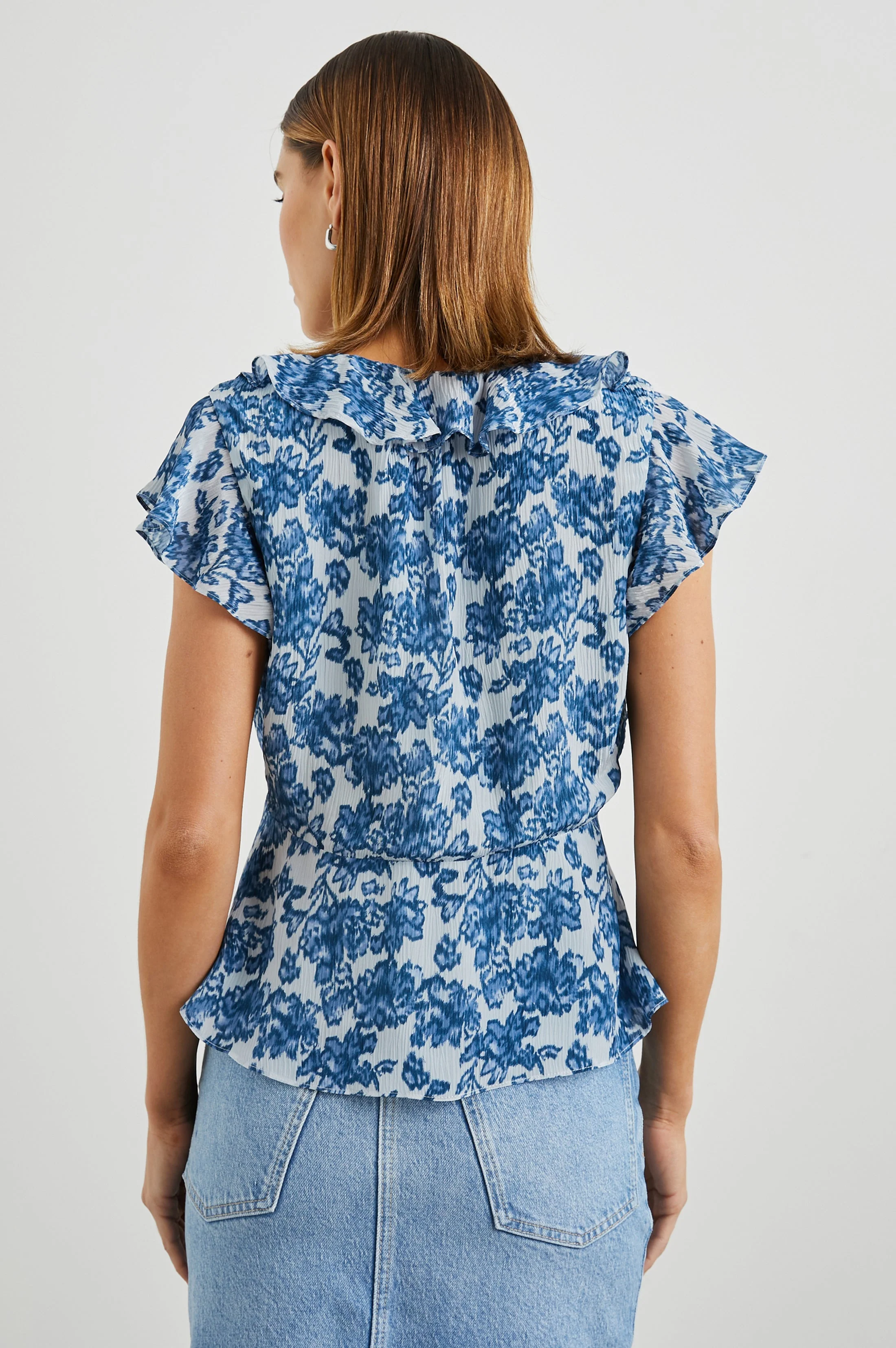 CARMINE TOP - CHAMBRAY FLORAL - Image 5