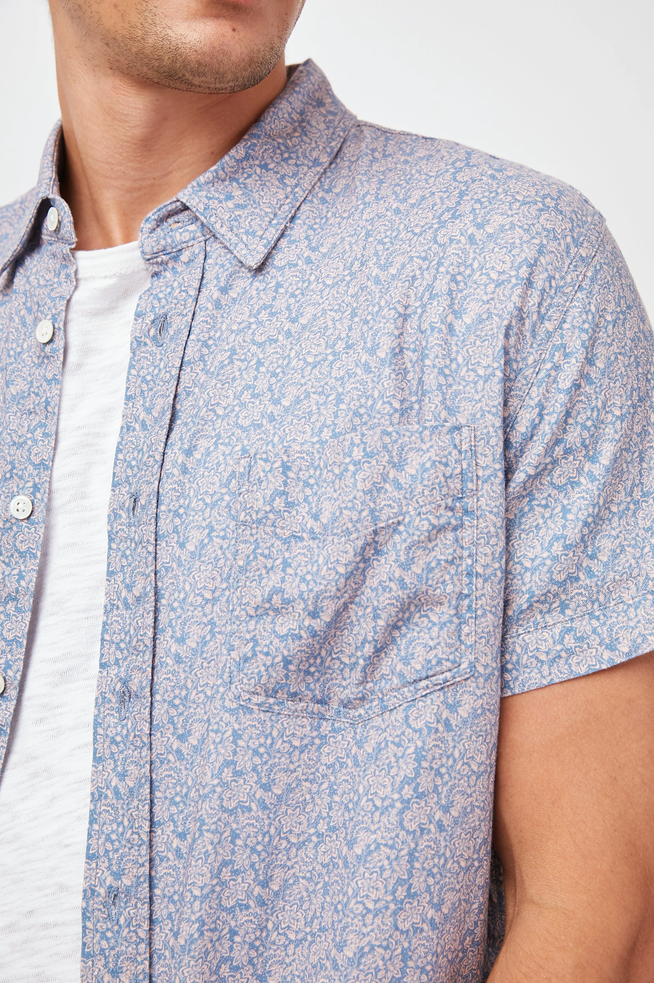 CARSON SHIRT - FLORA BLOOM PEACH