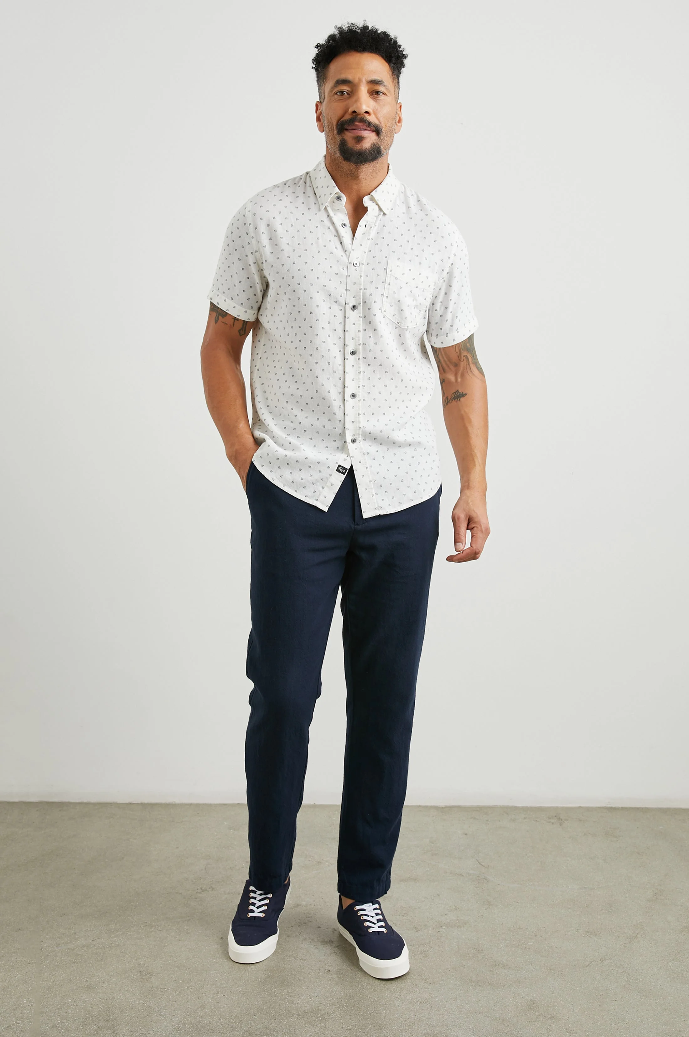 CARSON SHIRT - AUTUMN CALICO WHITE - Image 3