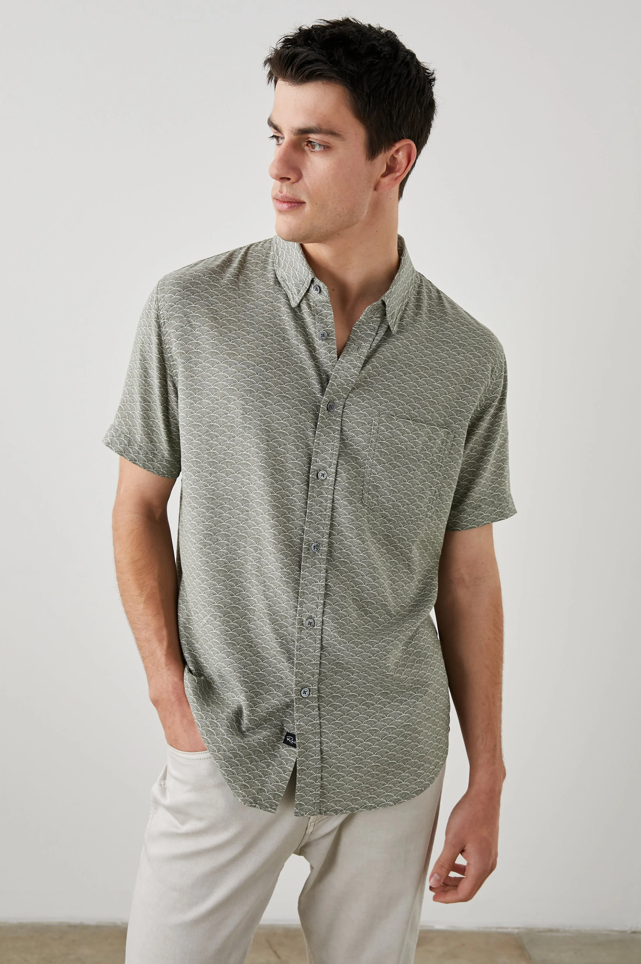 CARSON SHIRT - HAMA WAVE OLIVE - Image 4
