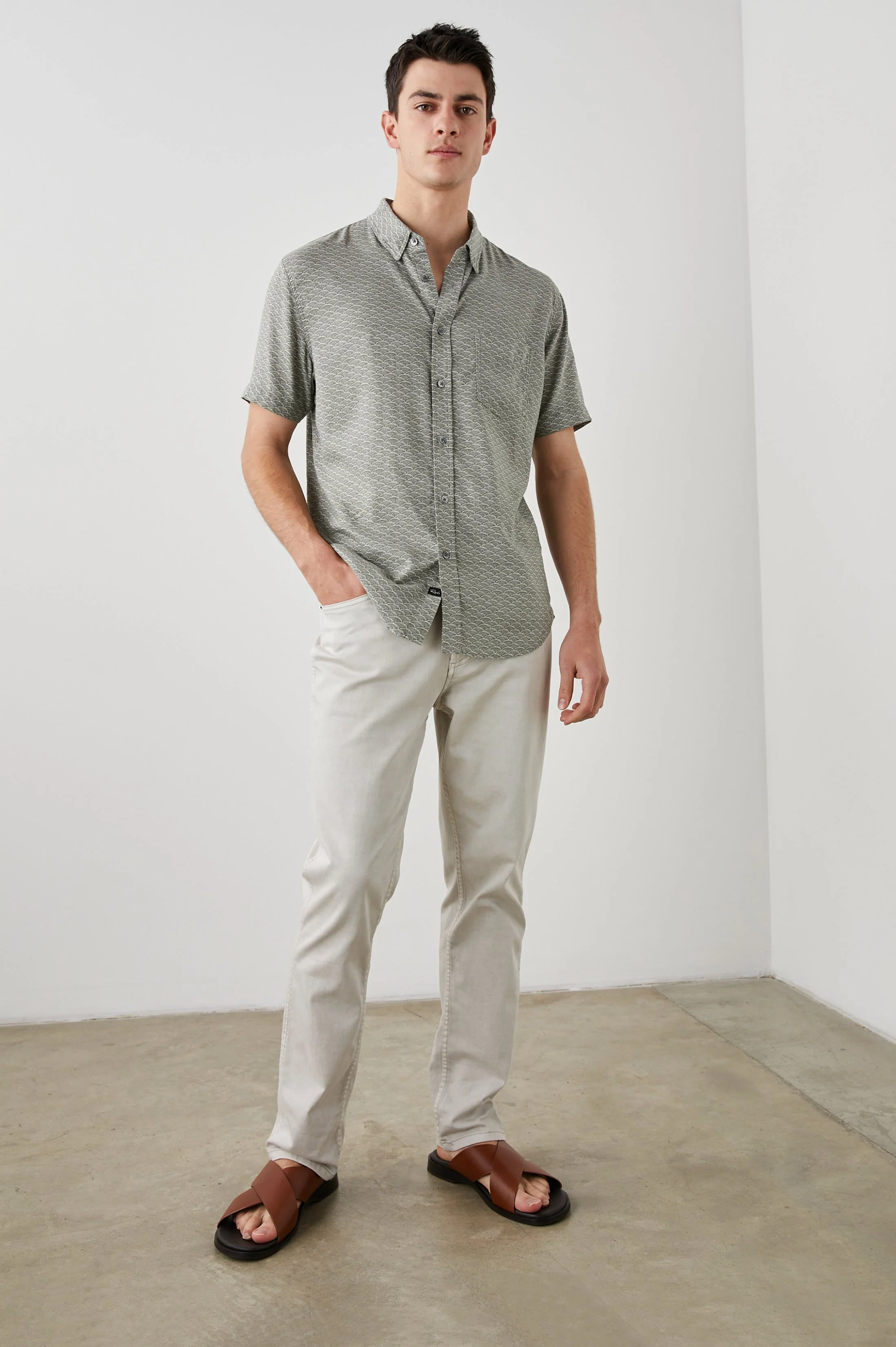 CARSON SHIRT - HAMA WAVE OLIVE - Image 5