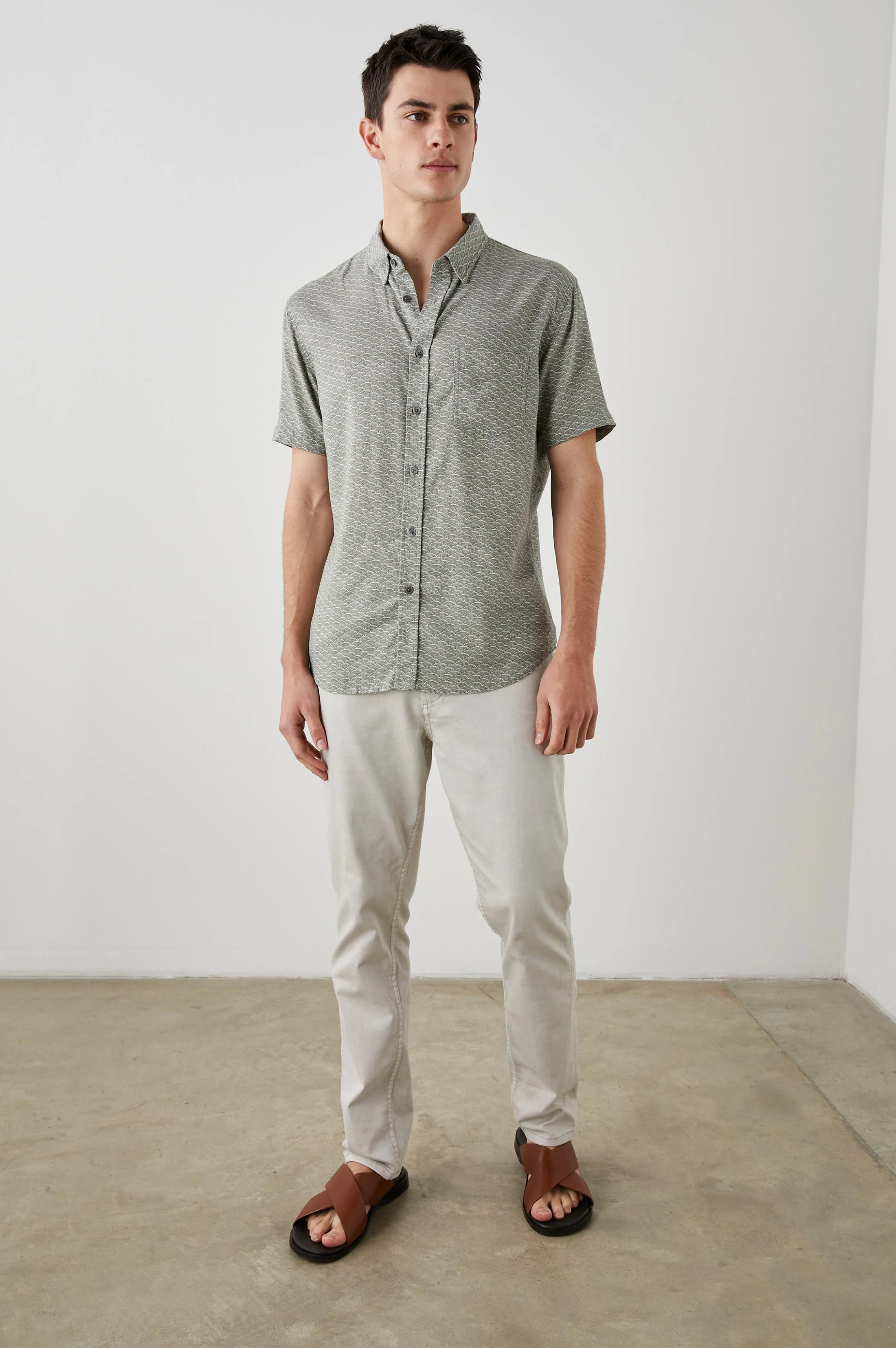CARSON SHIRT - HAMA WAVE OLIVE - Image 6