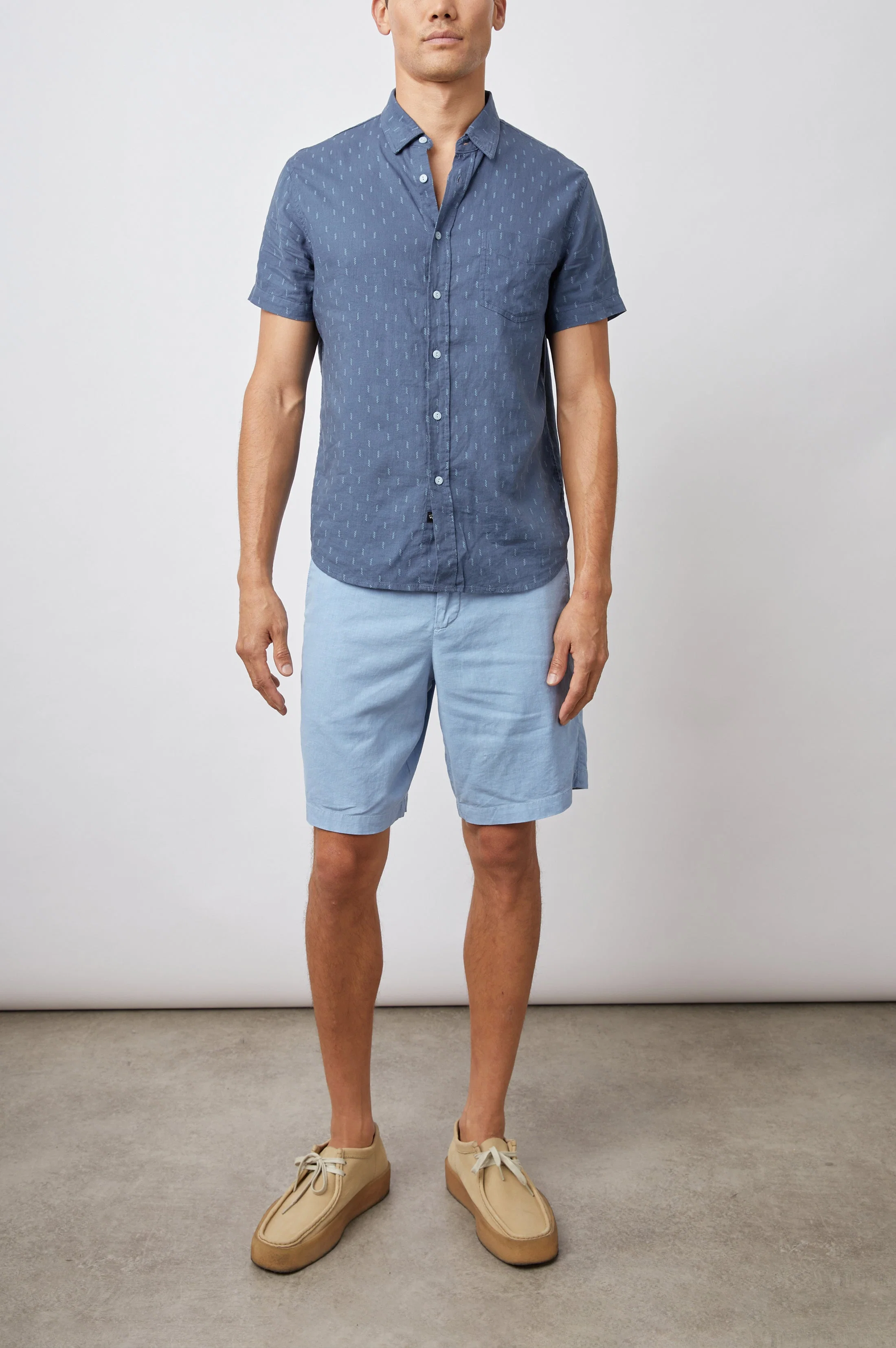CARSON SHIRT - LOUIS LEAF NAVY GREEN - Image 3