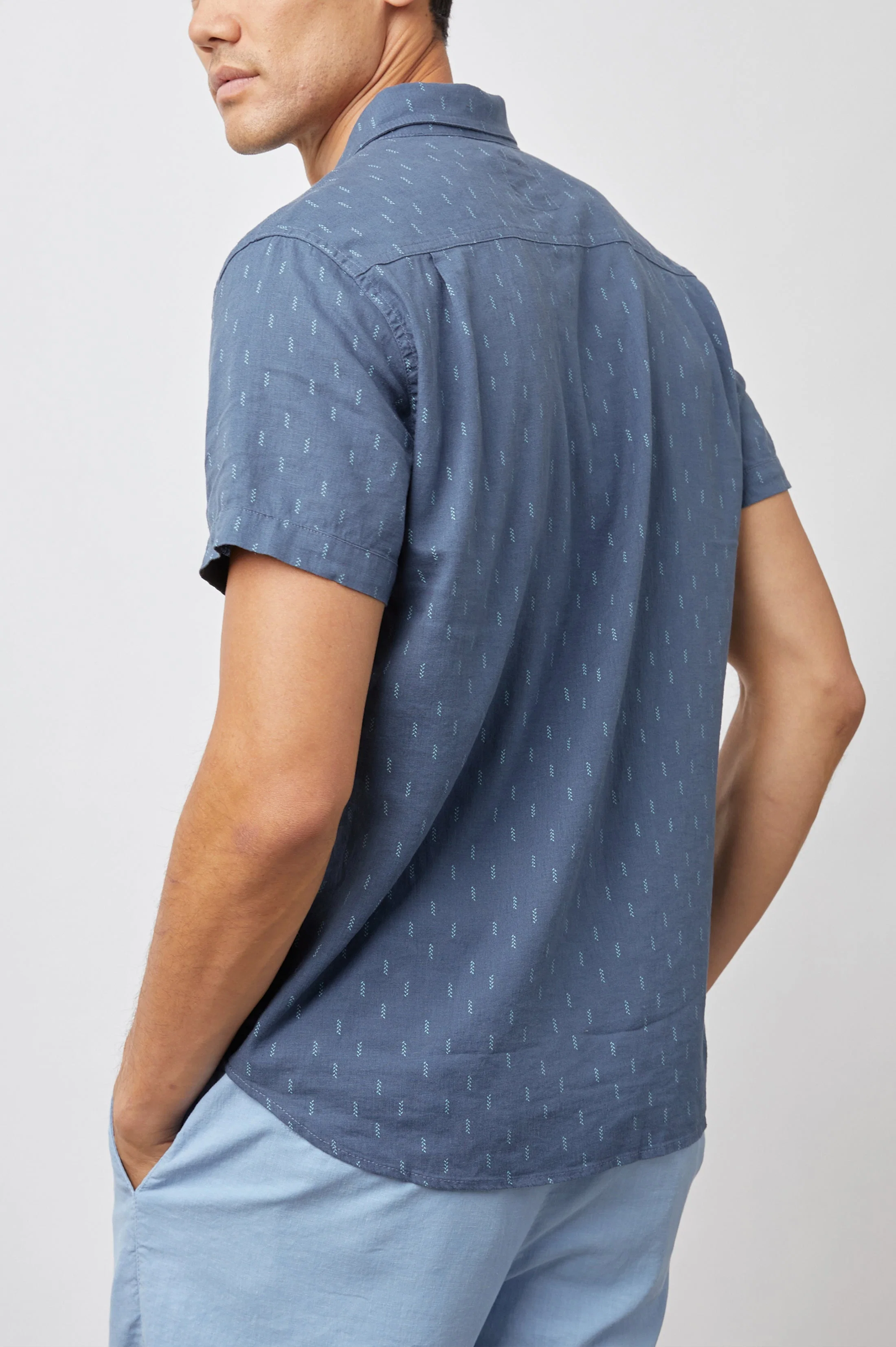 CARSON SHIRT - LOUIS LEAF NAVY GREEN - Image 4