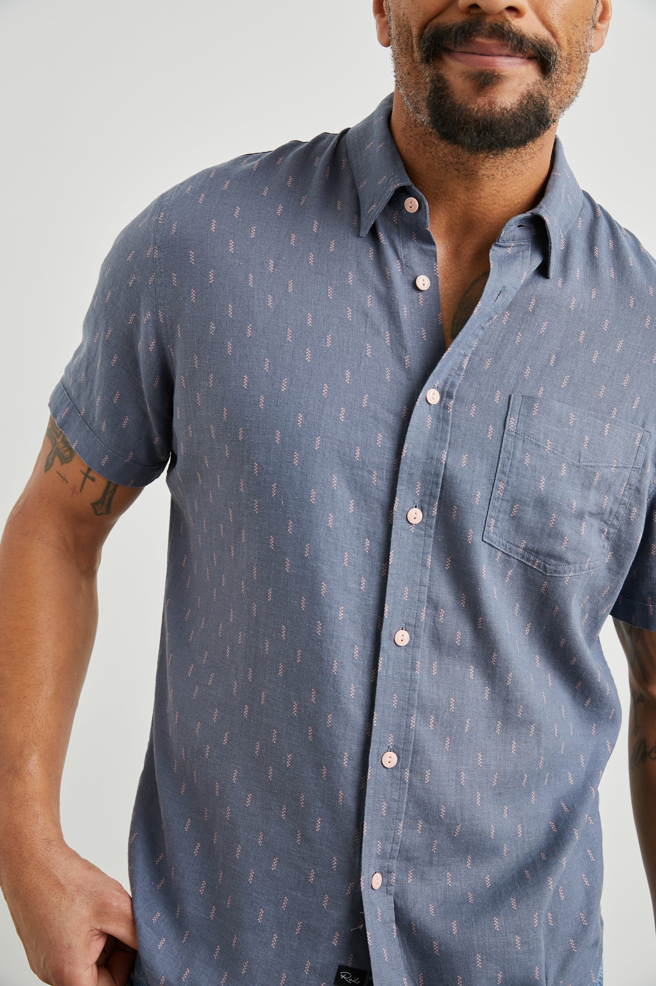 CARSON SHIRT - LOUIS LEAF SLATE - Image 2