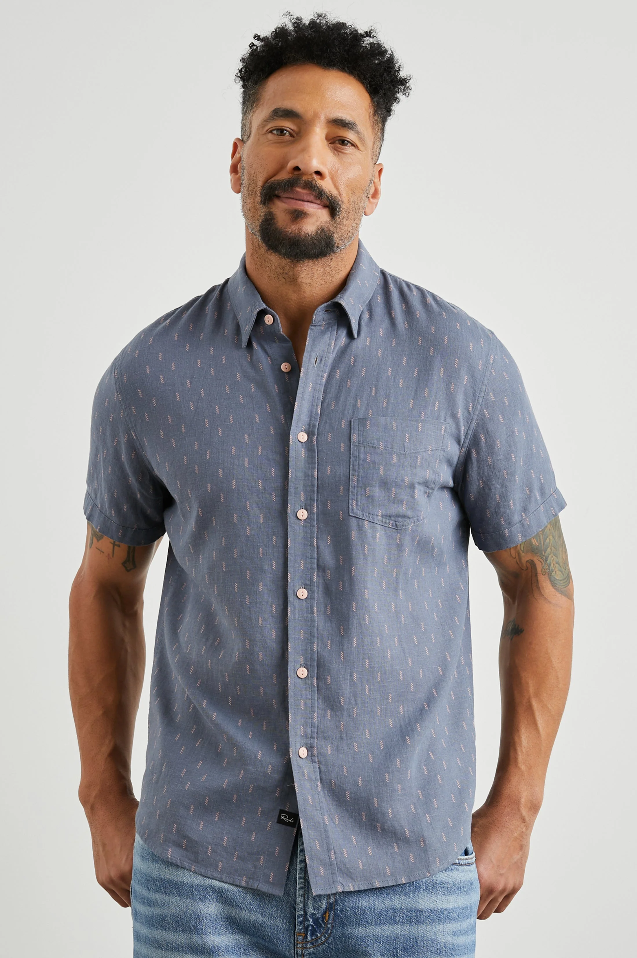 CARSON SHIRT - LOUIS LEAF SLATE - Image 3