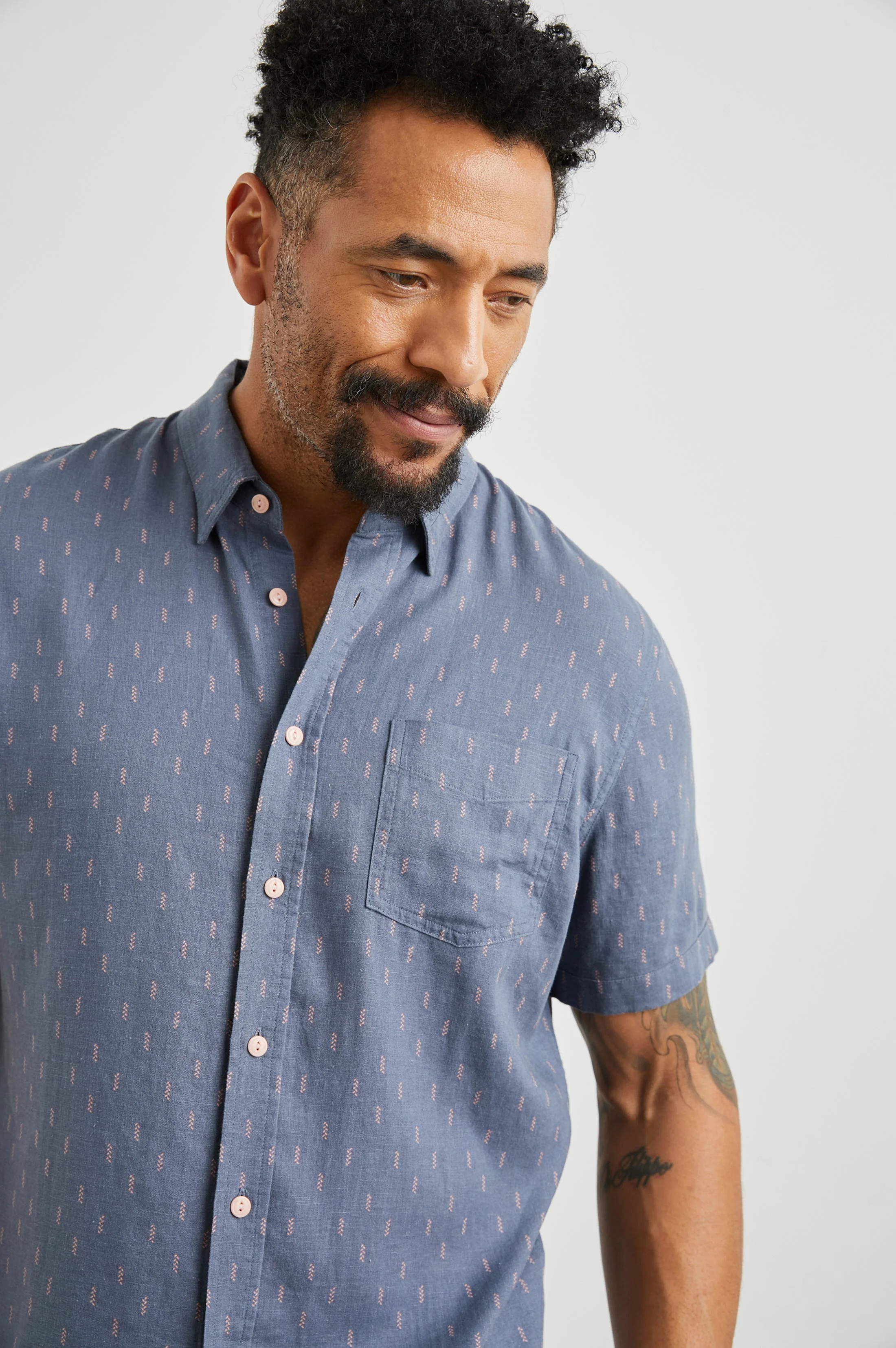 CARSON SHIRT - LOUIS LEAF SLATE - Image 4