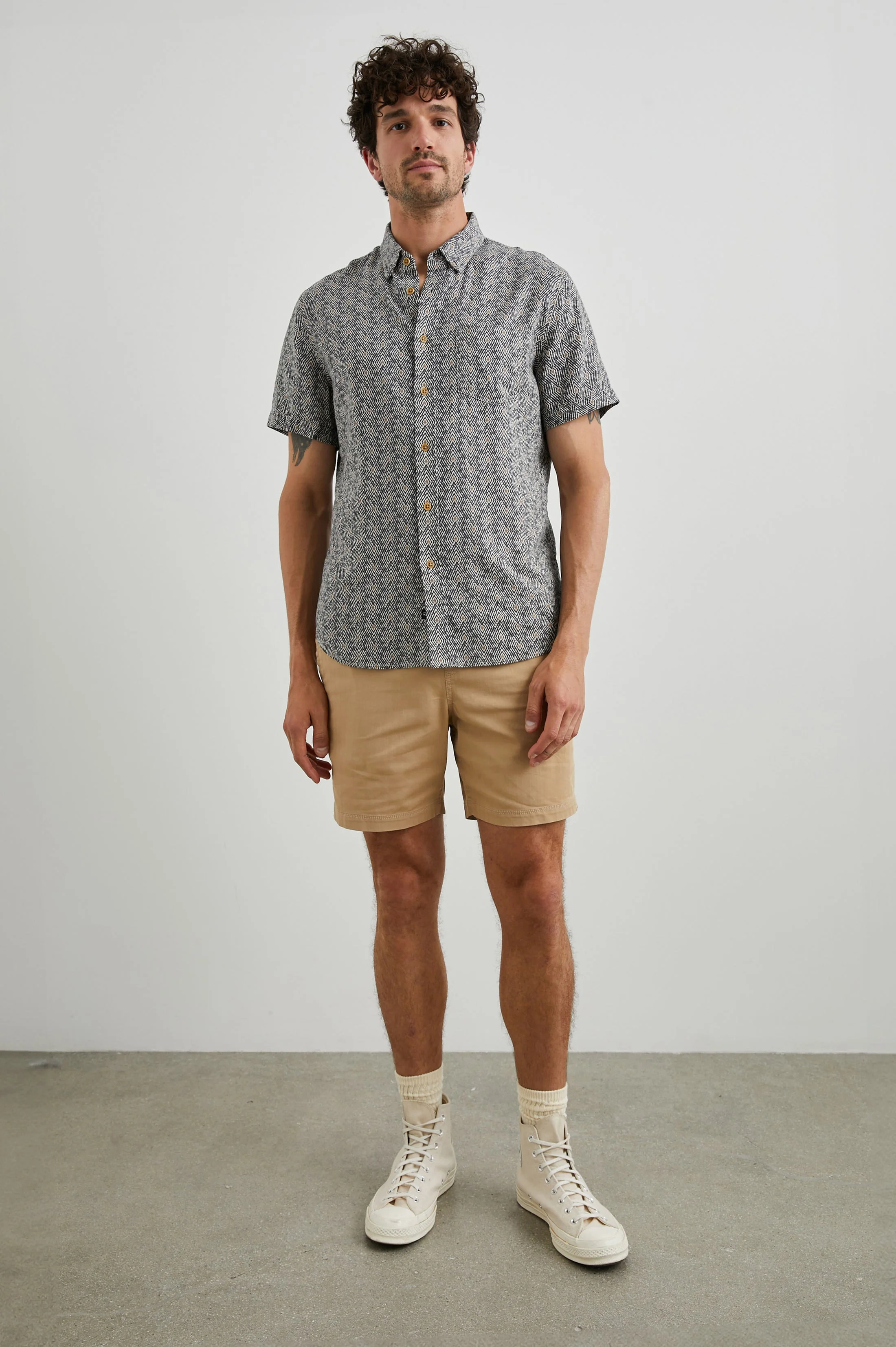 CARSON SHIRT - TRIBAL BATIK CELESTIAL