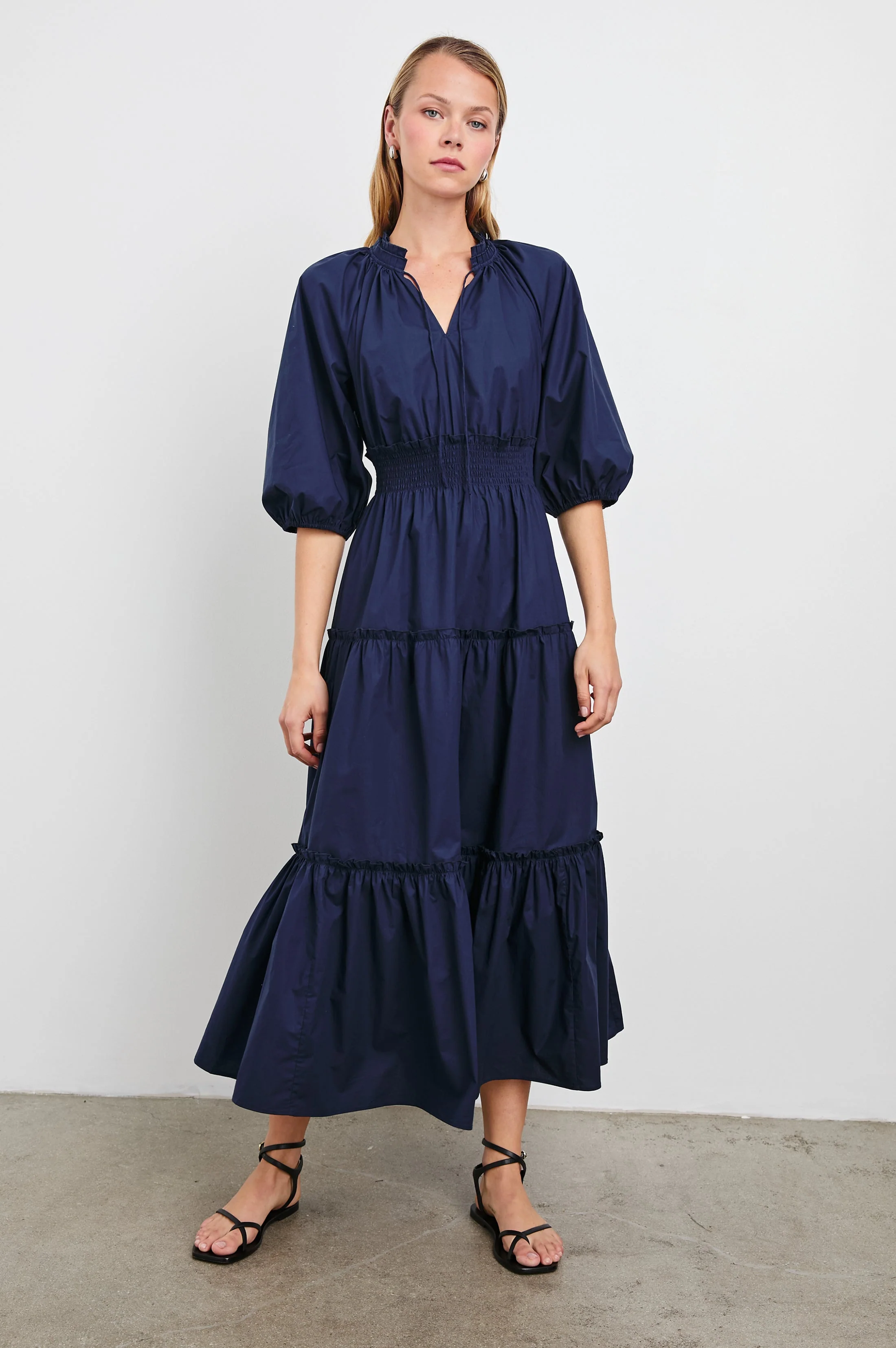 CATERINE DRESS - NAVY - Image 4