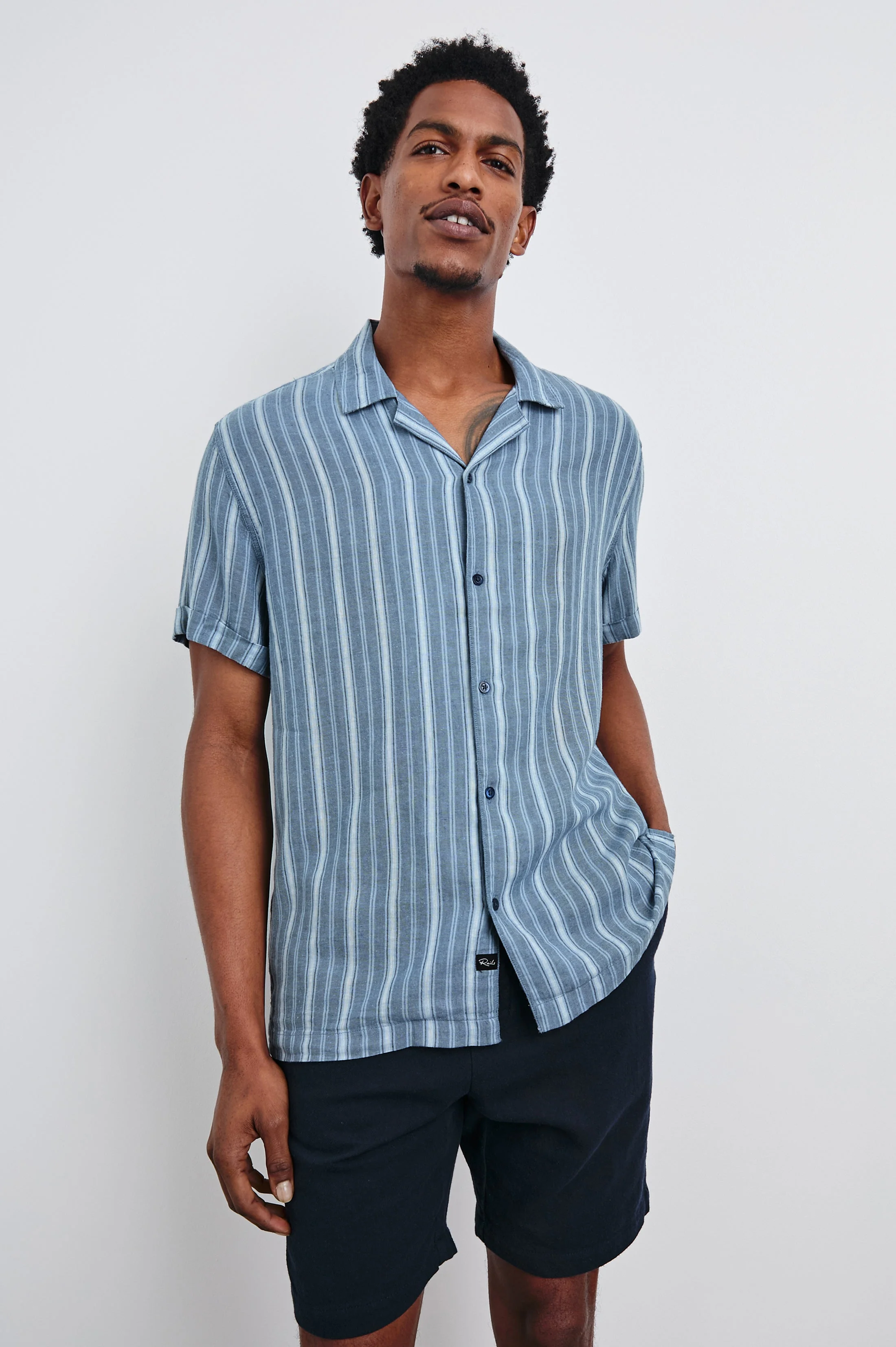 CAYMAN SHIRT - COASTAL BLUE STRIPE
