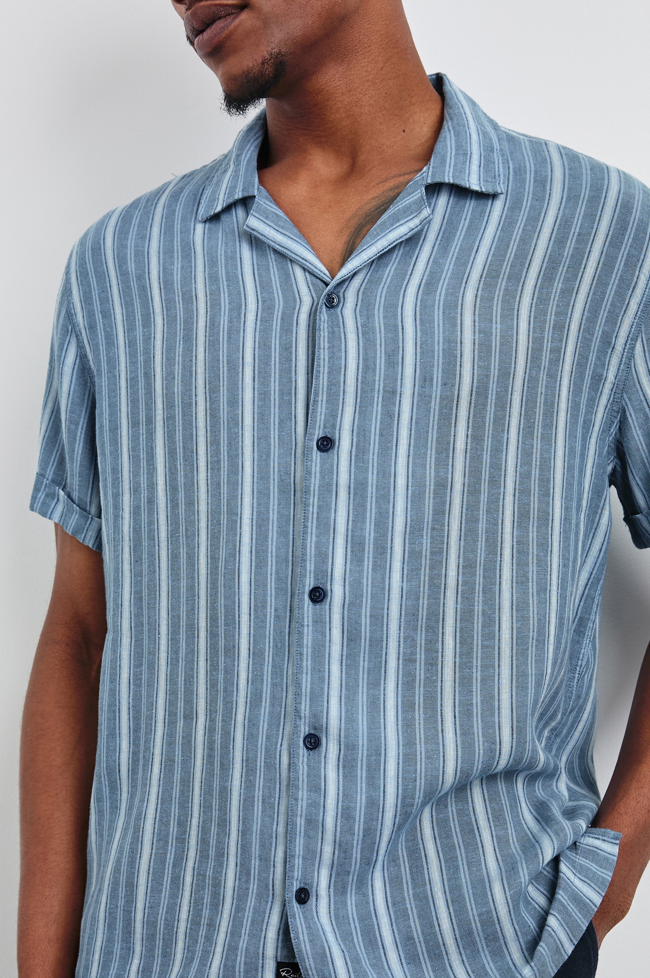 CAYMAN SHIRT - COASTAL BLUE STRIPE - Image 2