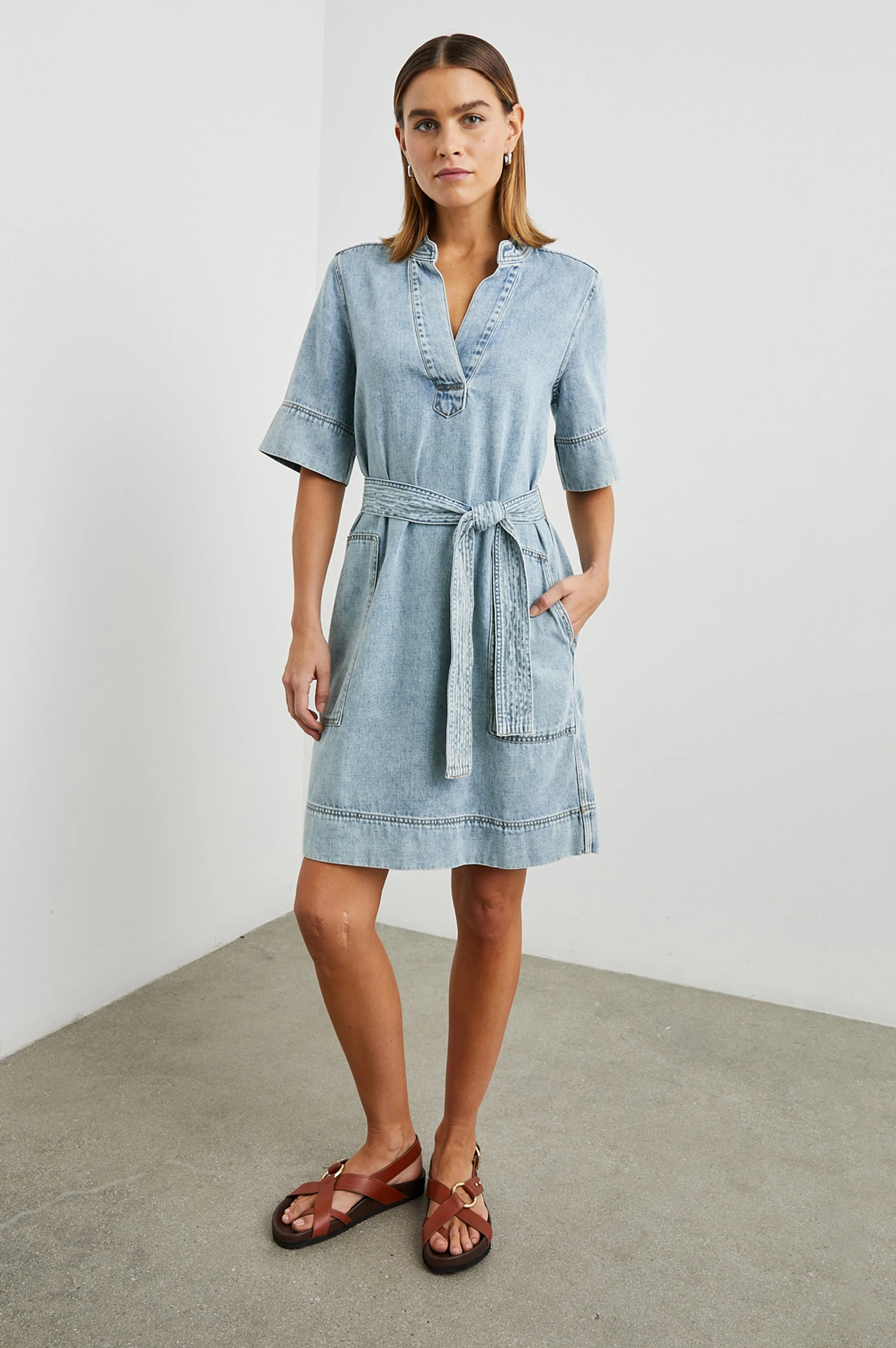 CHANCEY DRESS - FADED INDIGO - Image 3