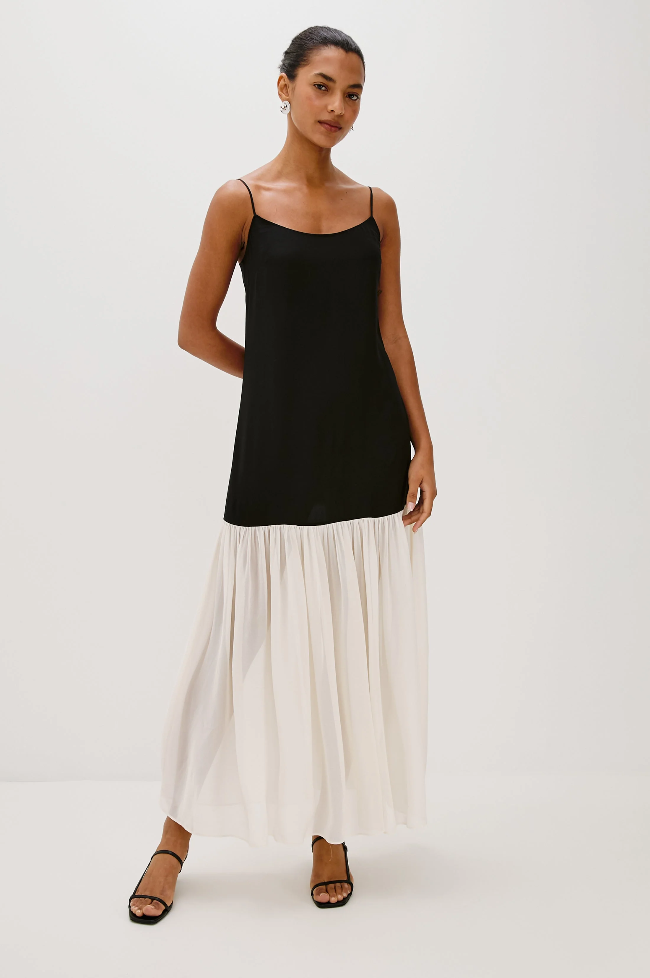 CHANDRA DRESS - BLACK IVORY