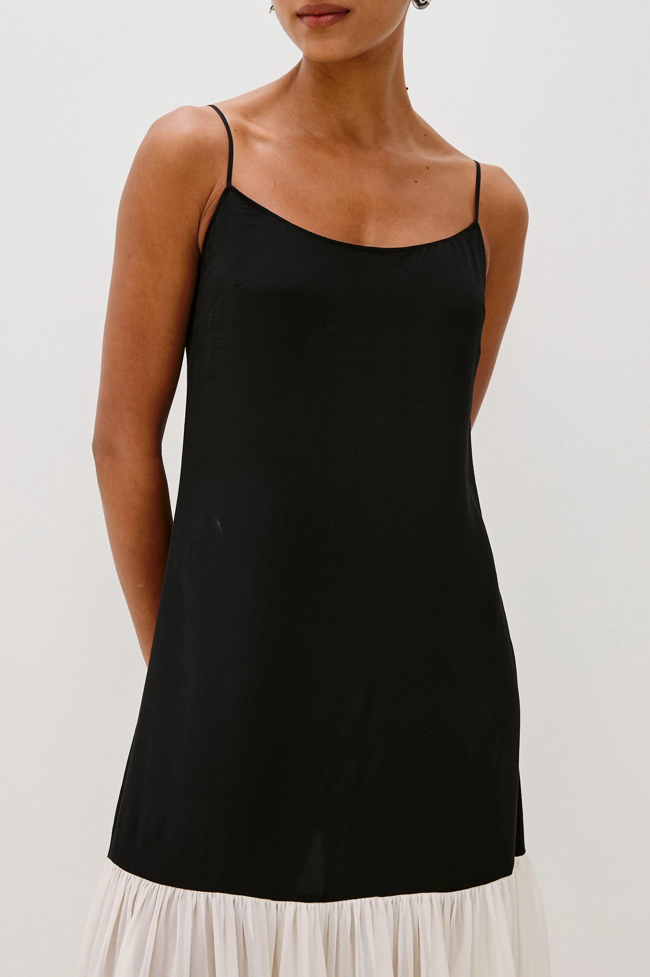 CHANDRA DRESS - BLACK IVORY - Image 2