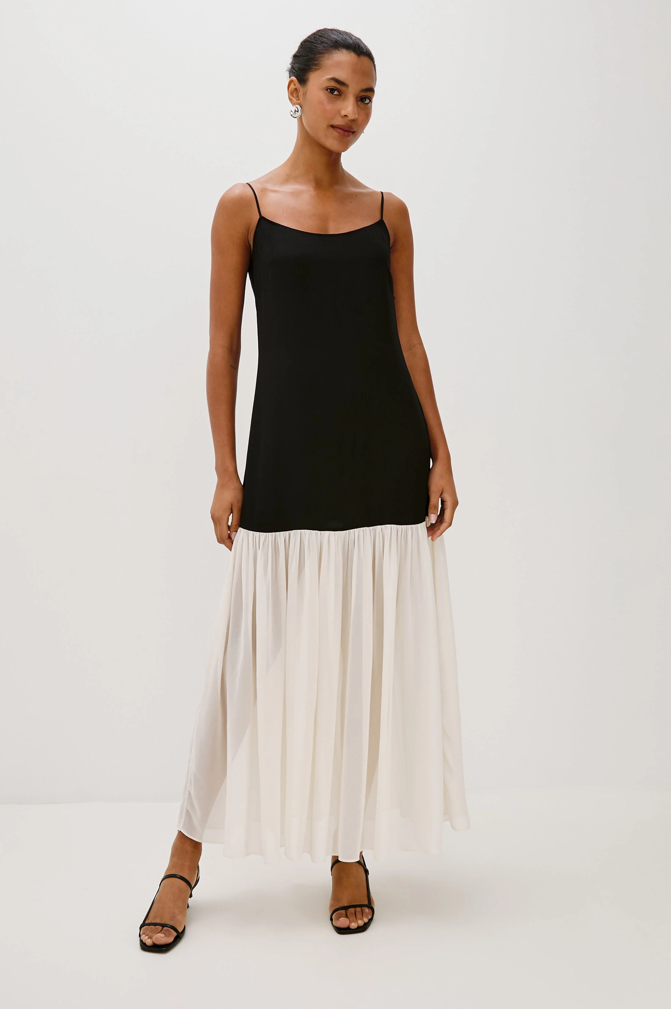 CHANDRA DRESS - BLACK IVORY - Image 4