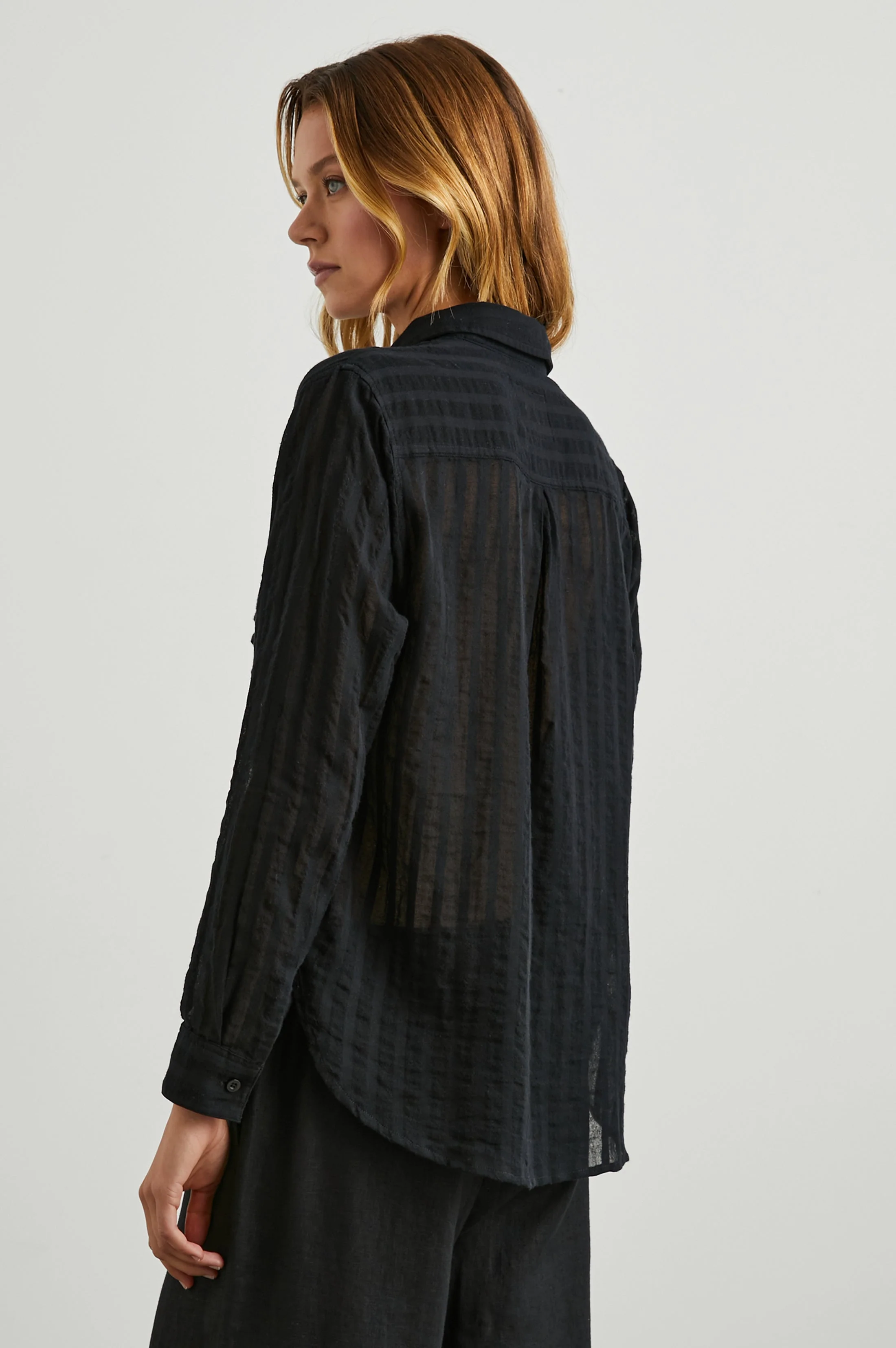 CHARLI SHIRT - BLACK SHADOW STRIPE - Image 5