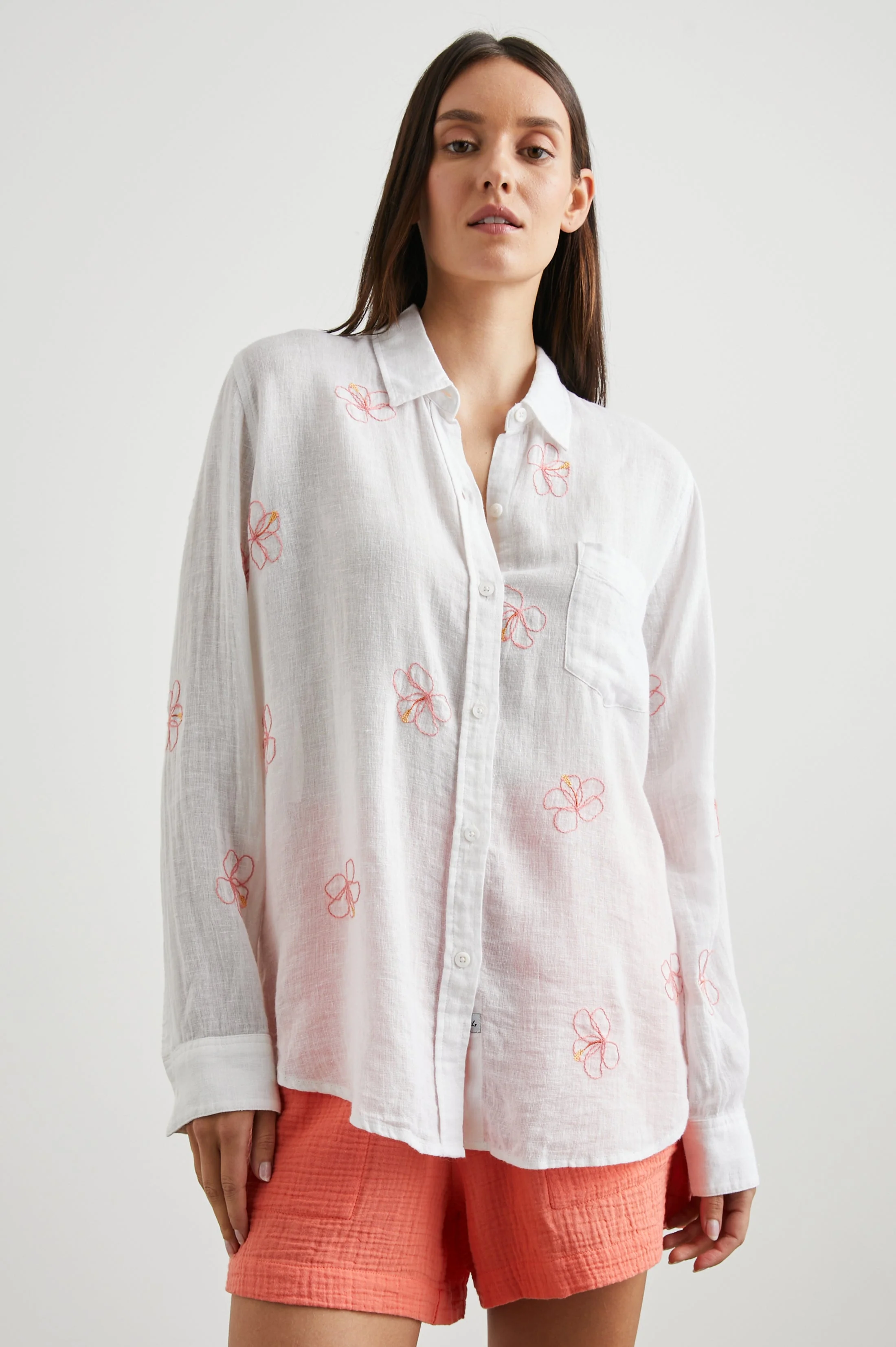 CHARLI SHIRT - HIBISCUS EMBROIDERY - Image 4