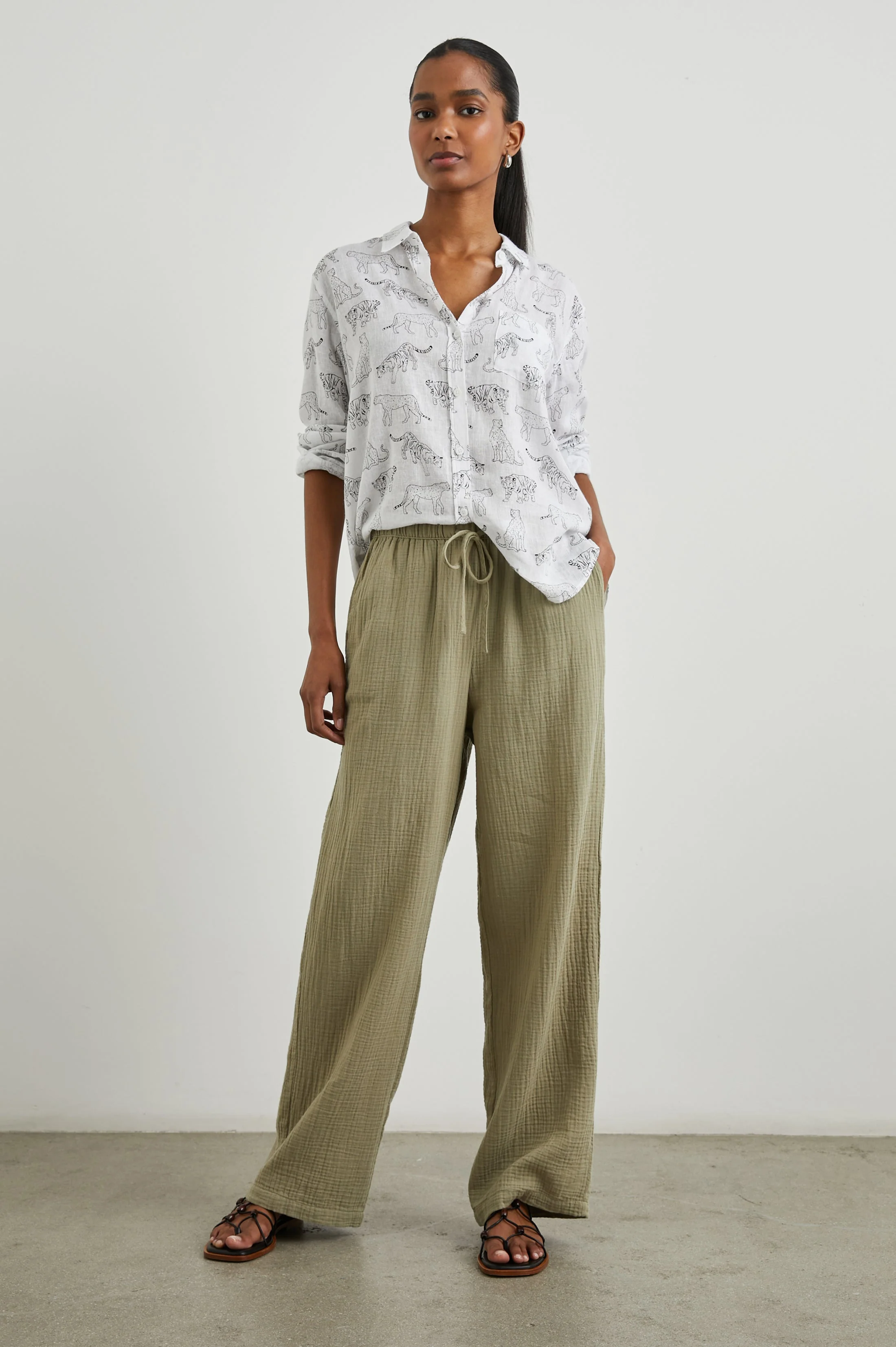 CHARLI SHIRT - IVORY JUNGLE CATS - Image 3