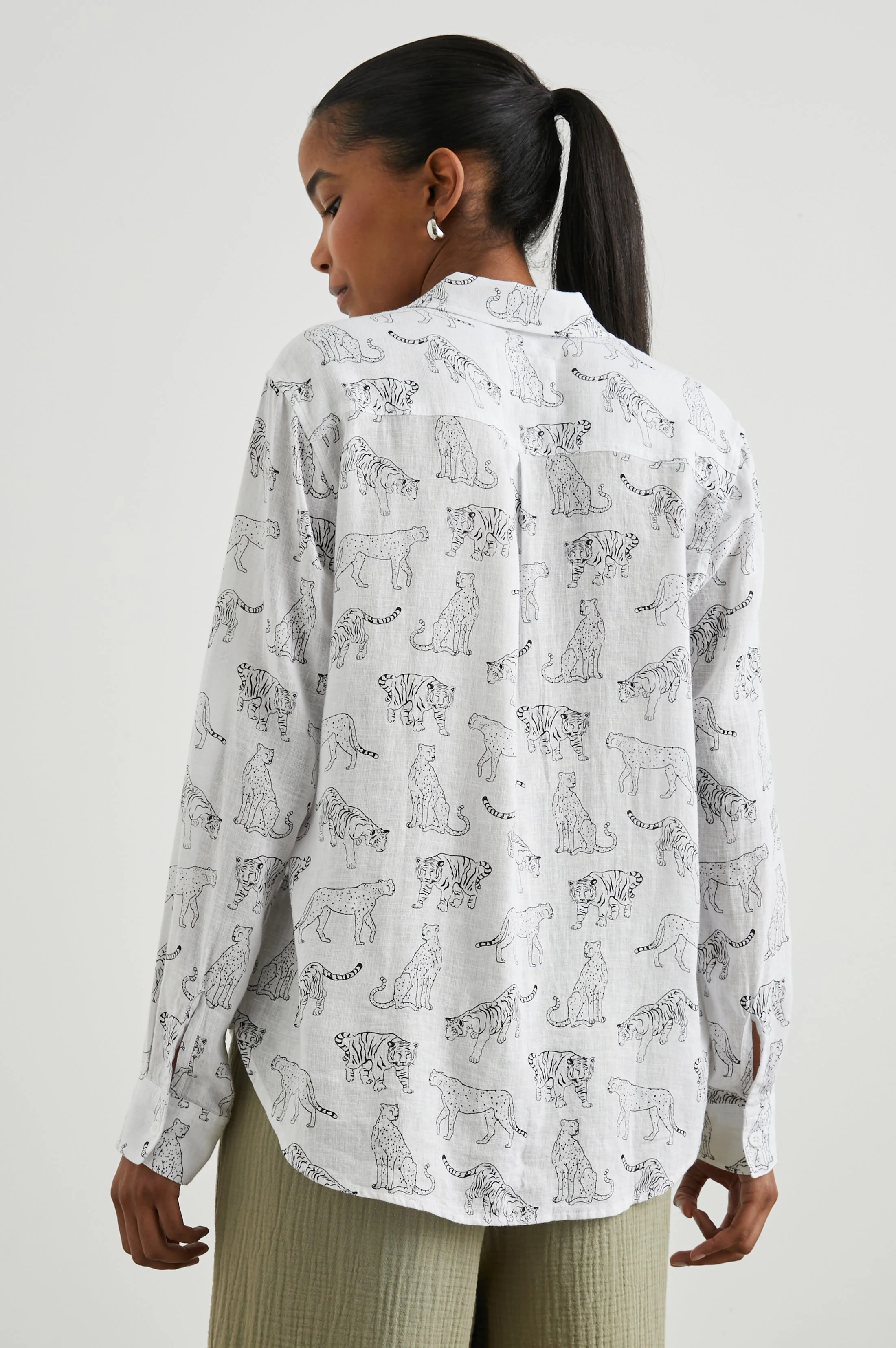 CHARLI SHIRT - IVORY JUNGLE CATS - Image 5