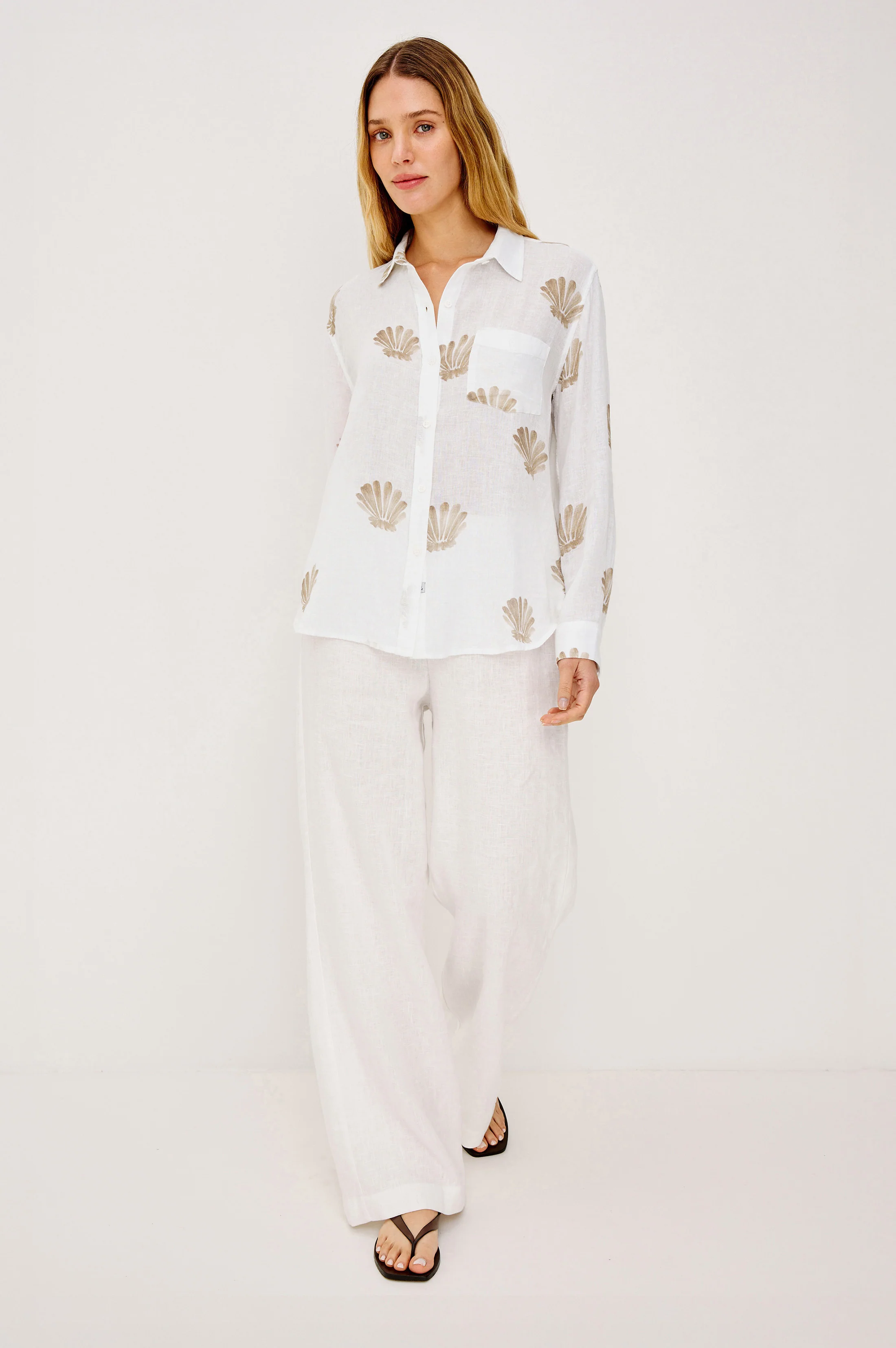 CHARLI SHIRT - TAUPE SEASHELLS - Image 3
