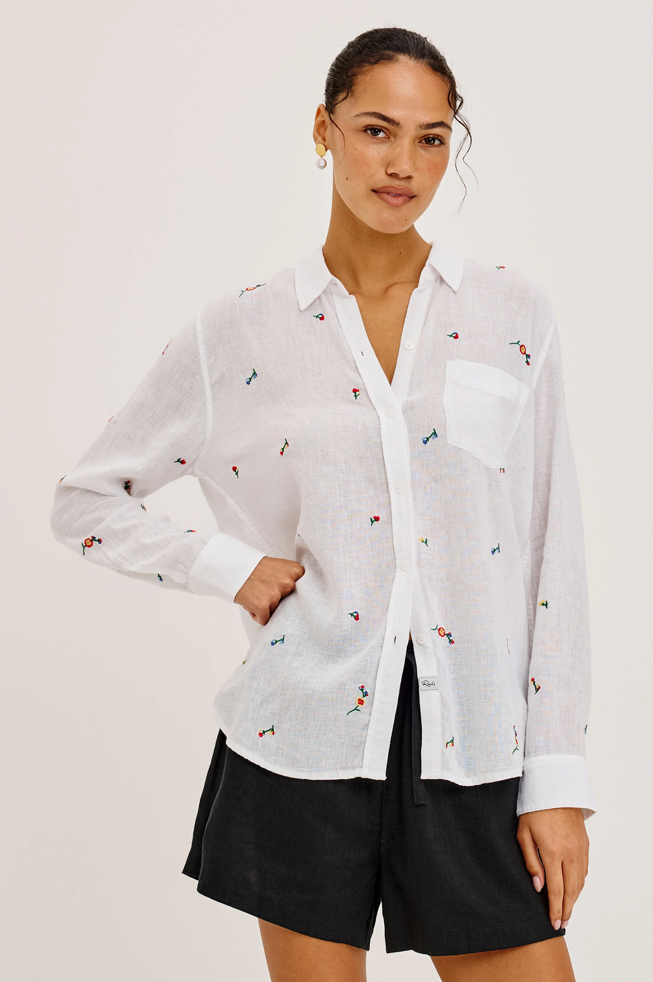 CHARLI SHIRT - WILD FLOWER EMBROIDERY