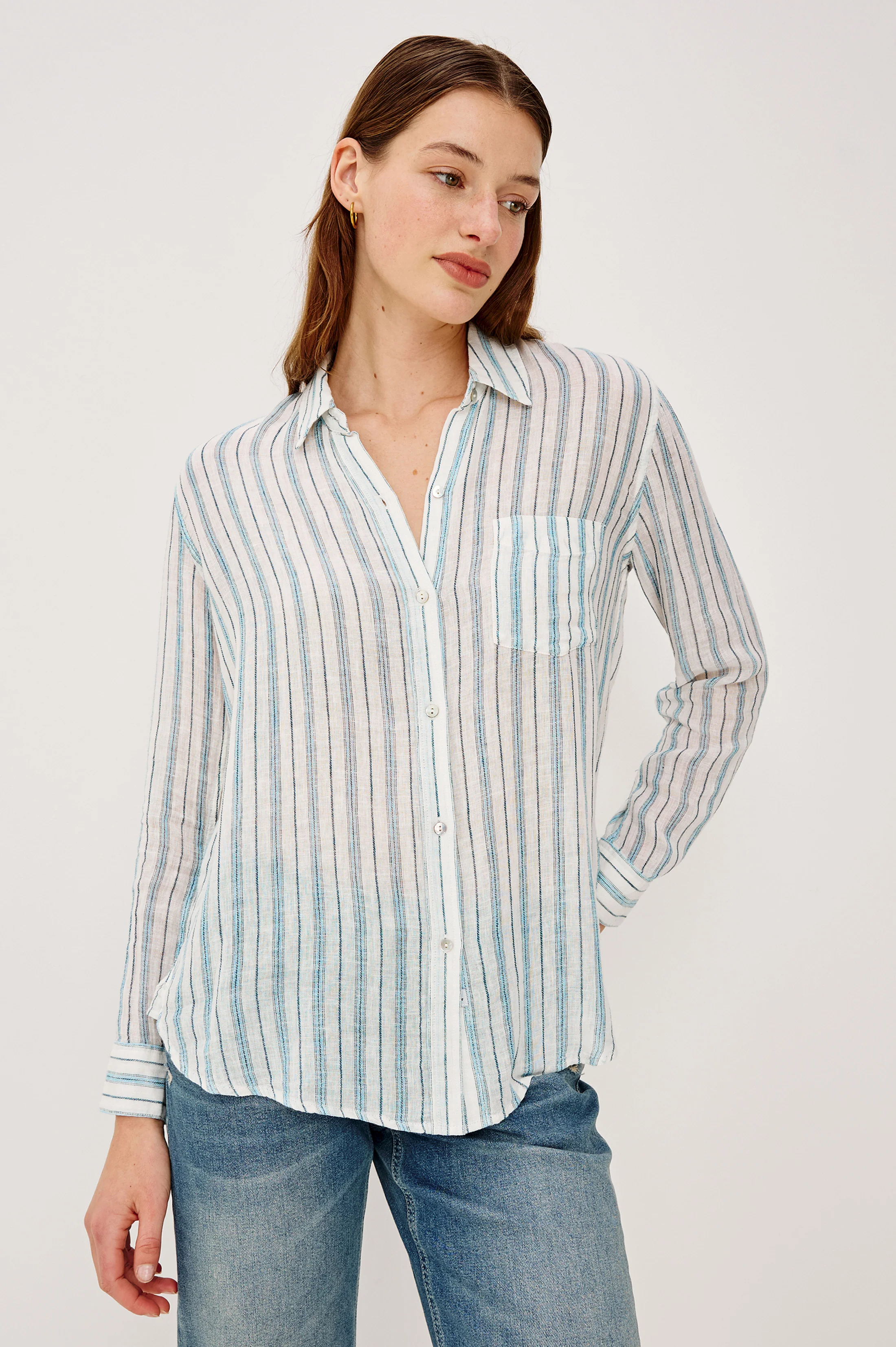CHARLI SHIRT - WINDWARD STRIPE