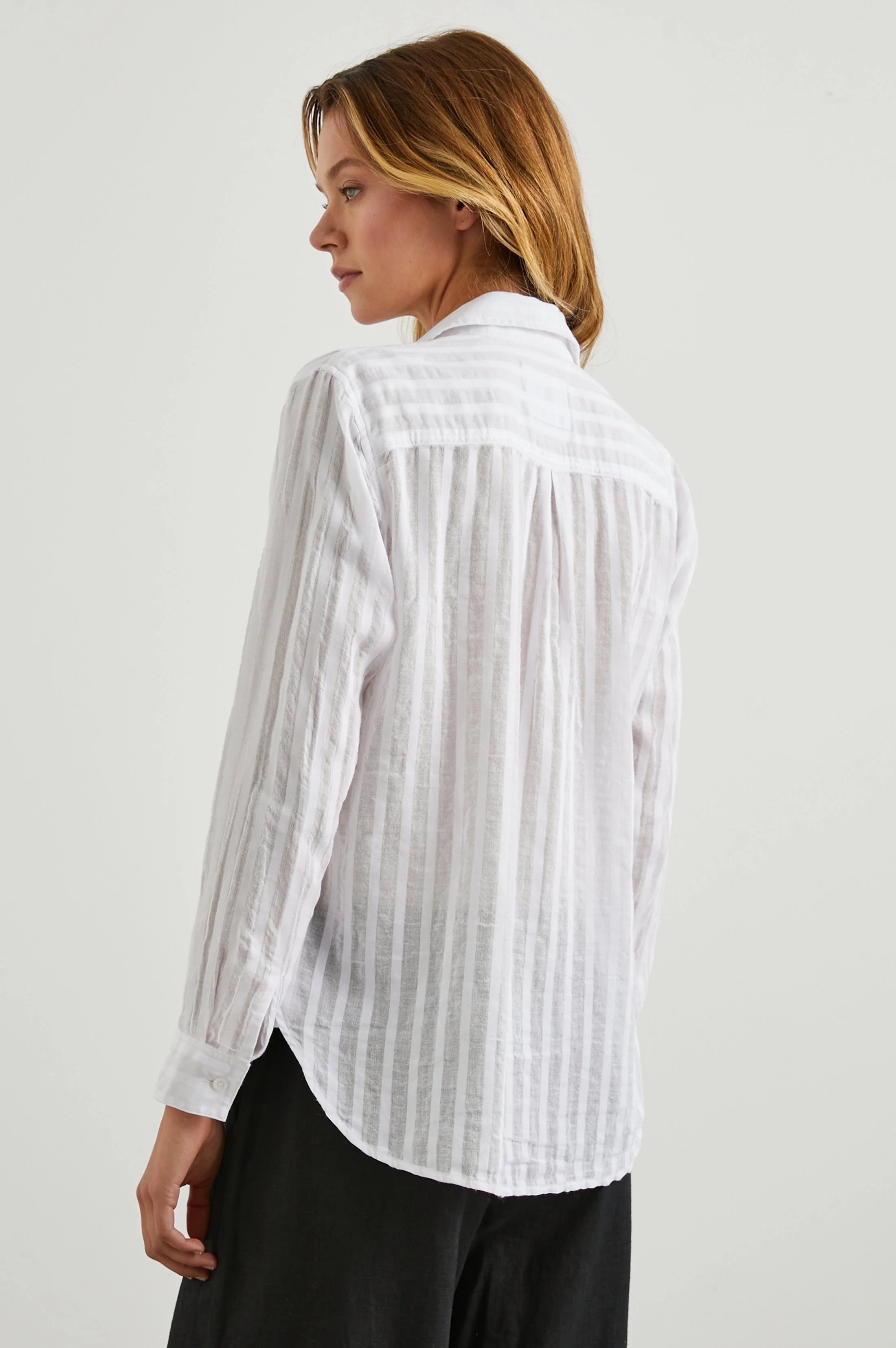 CHARLI SHIRT - WHITE SHADOW STRIPE - Image 5