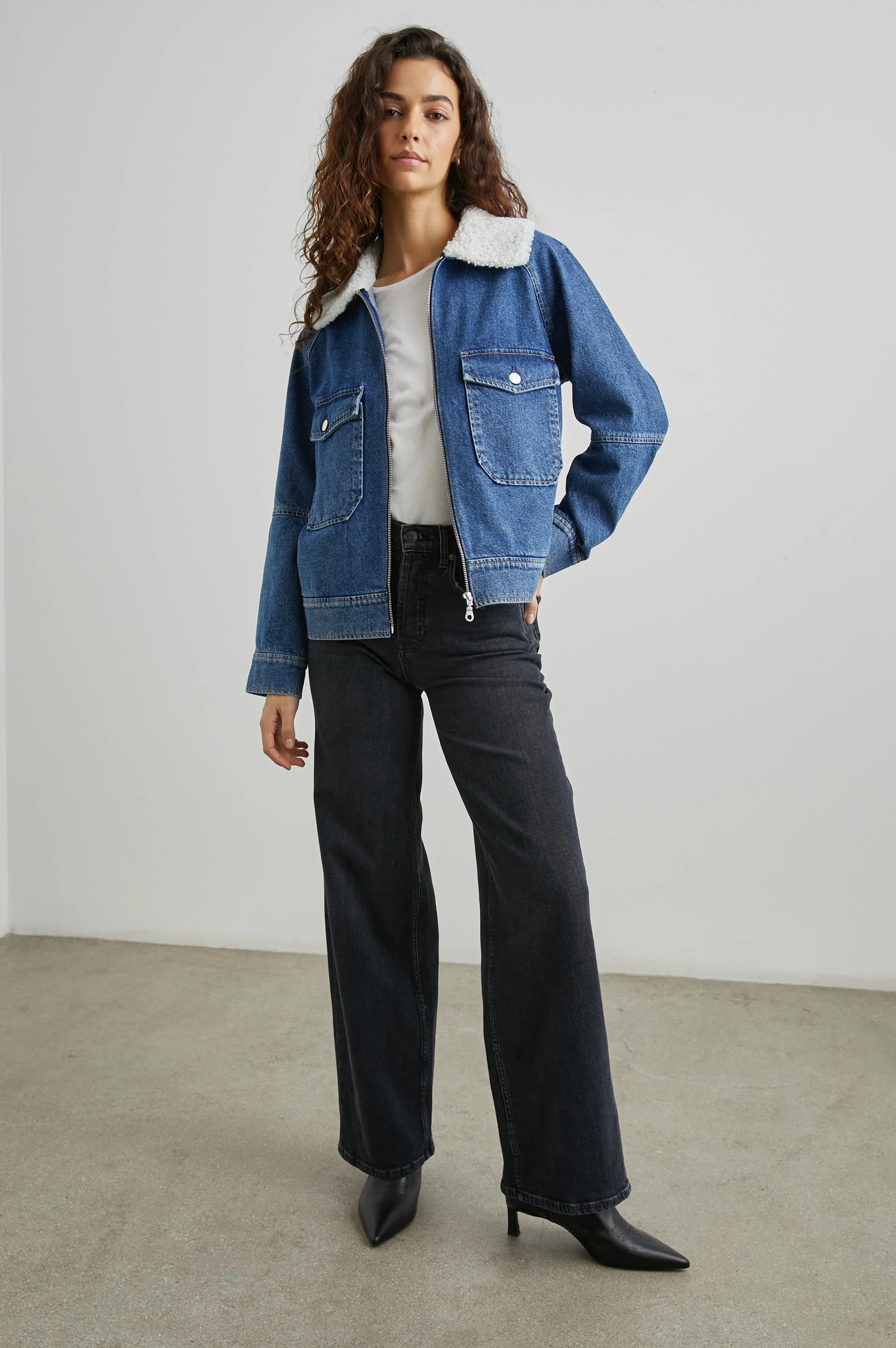 CHEYENNE JACKET - INDIGO SHERPA - Image 3