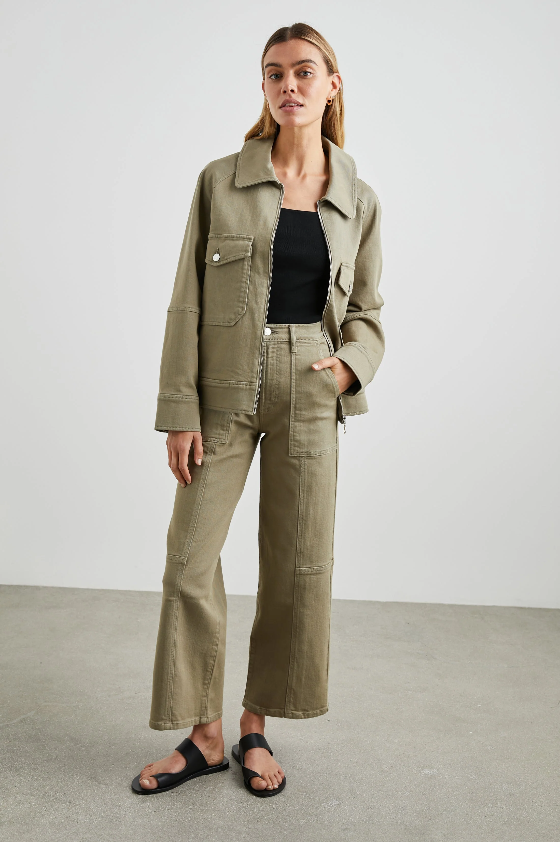 CHEYENNE JACKET - WASHED OLIVE - Image 3