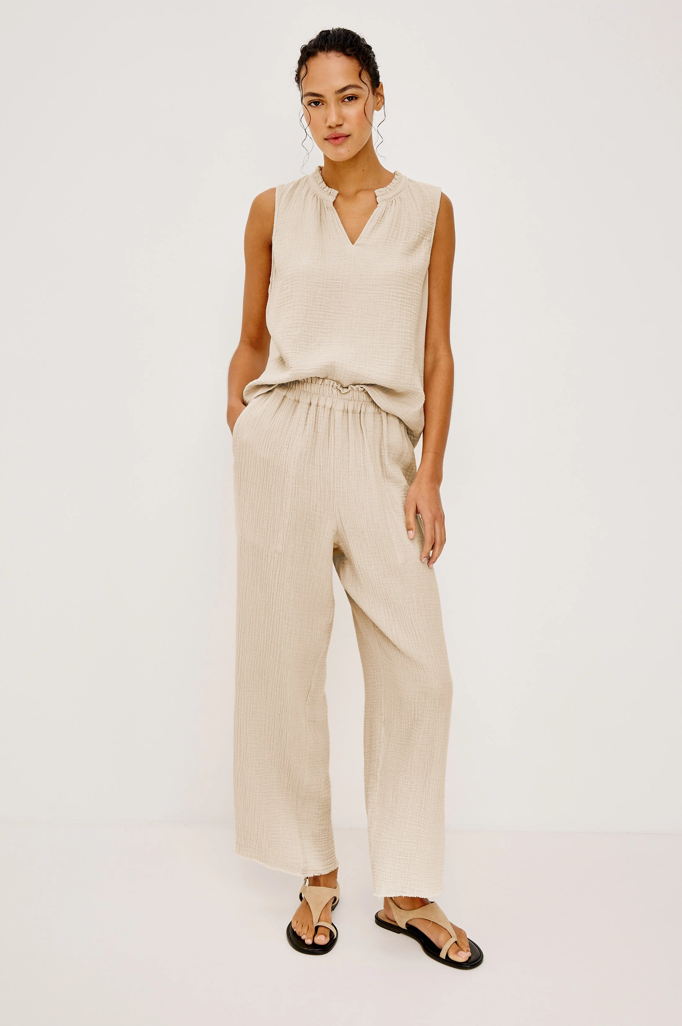 CHRISTY TOP - FLAX - Image 3