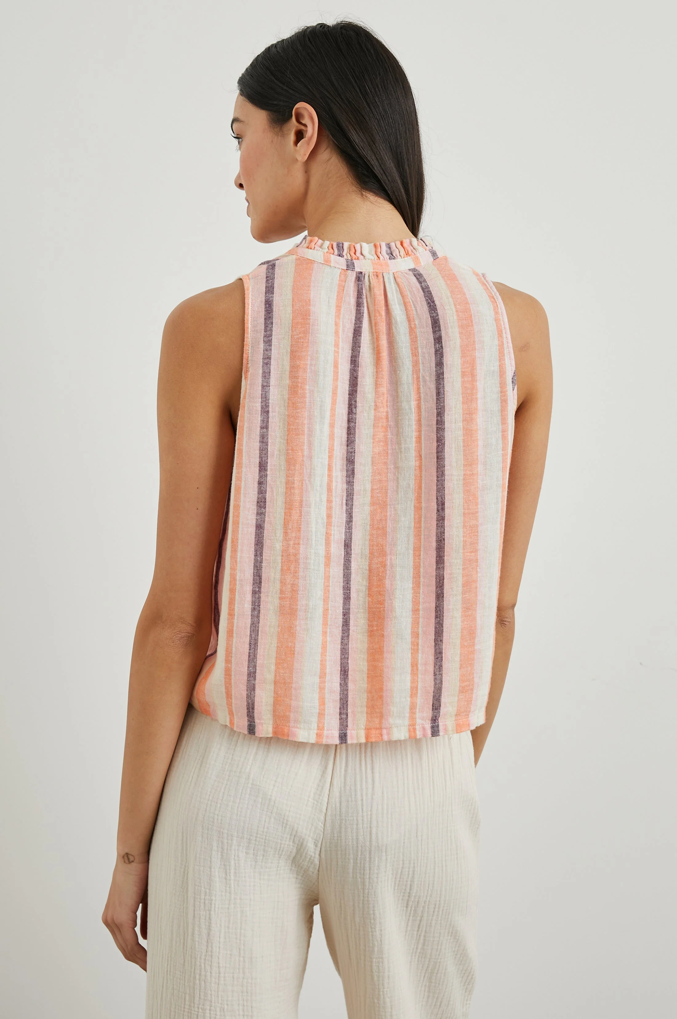 CHRISTY TOP - PAPAYA STRIPE - Image 5