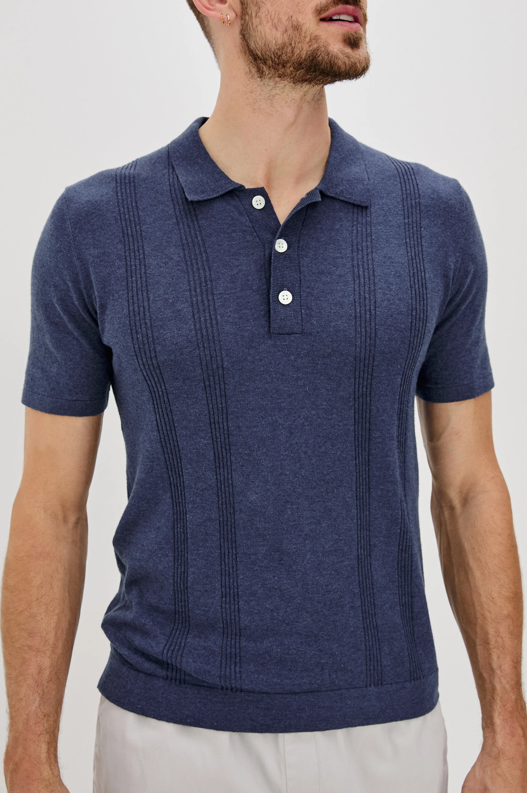 CILLIAN POLO SHIRT - INDIGO DENIM - Image 2