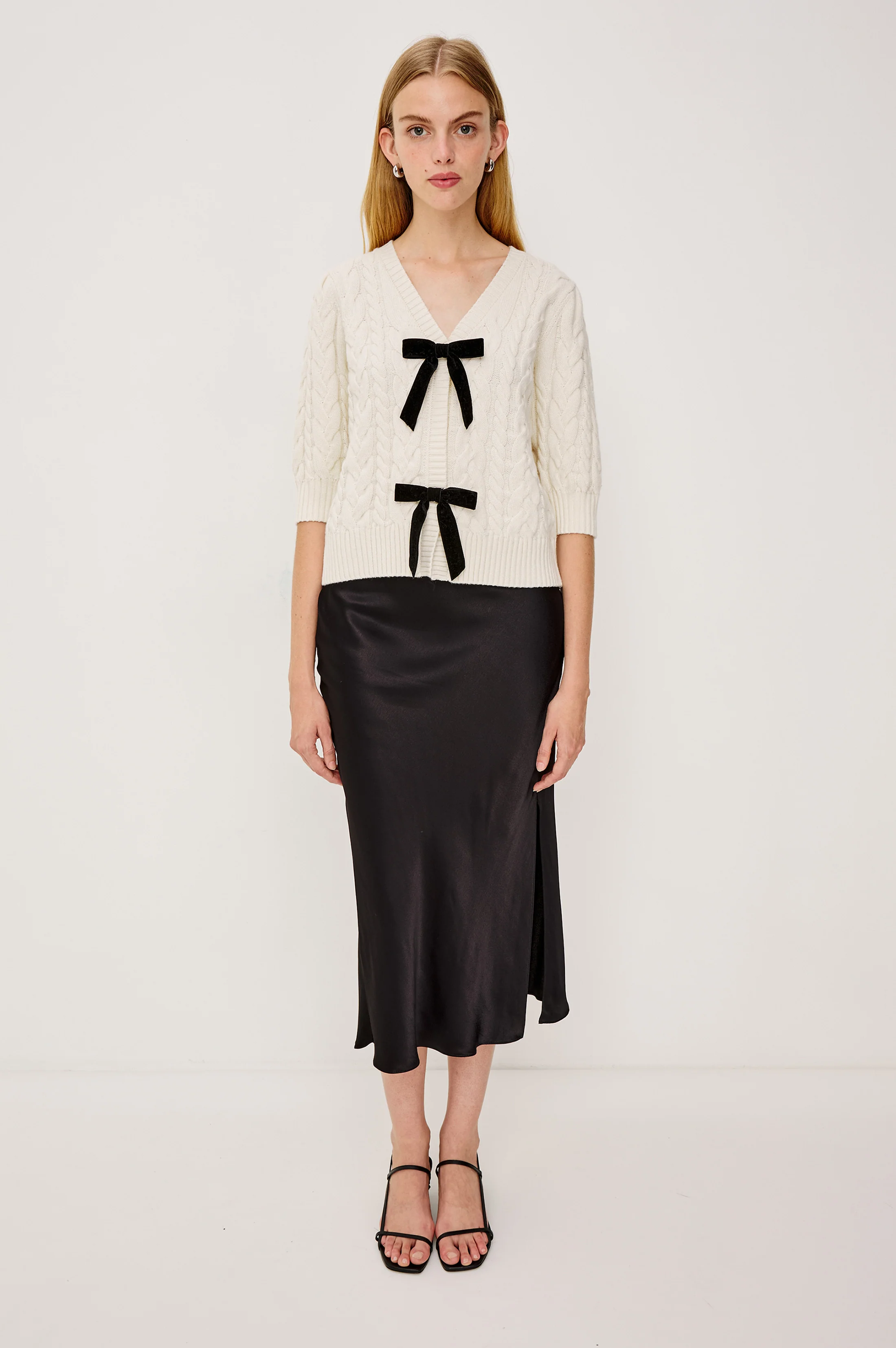 CLARISSA SWEATER - IVORY CABLES - Image 3