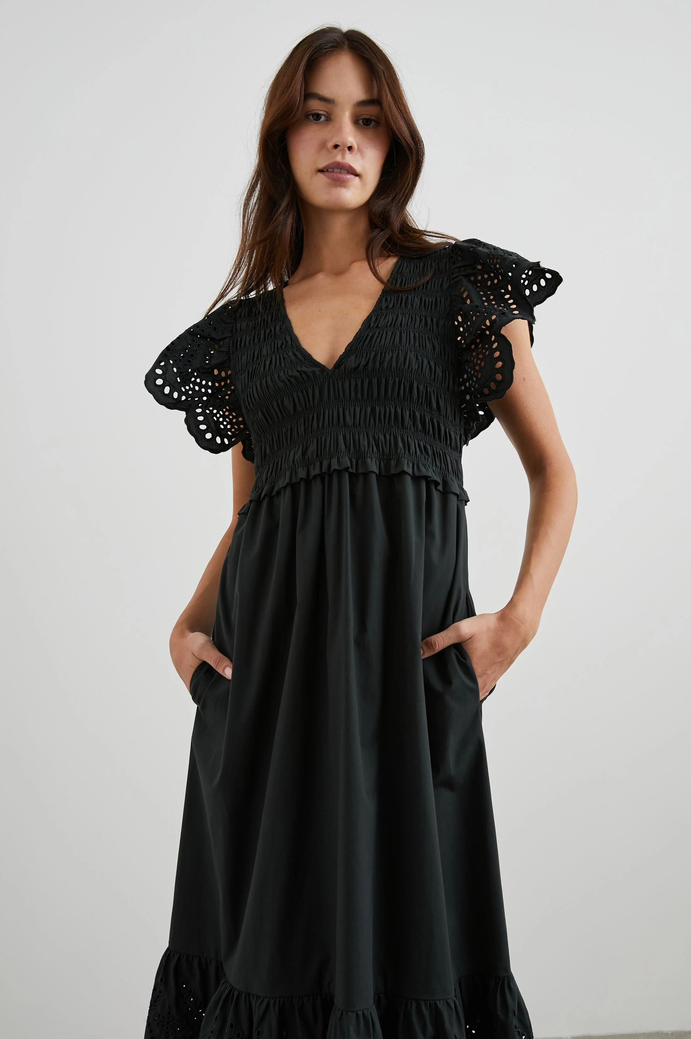 CLEMENTINE DRESS - BLACK EYELET - Image 4
