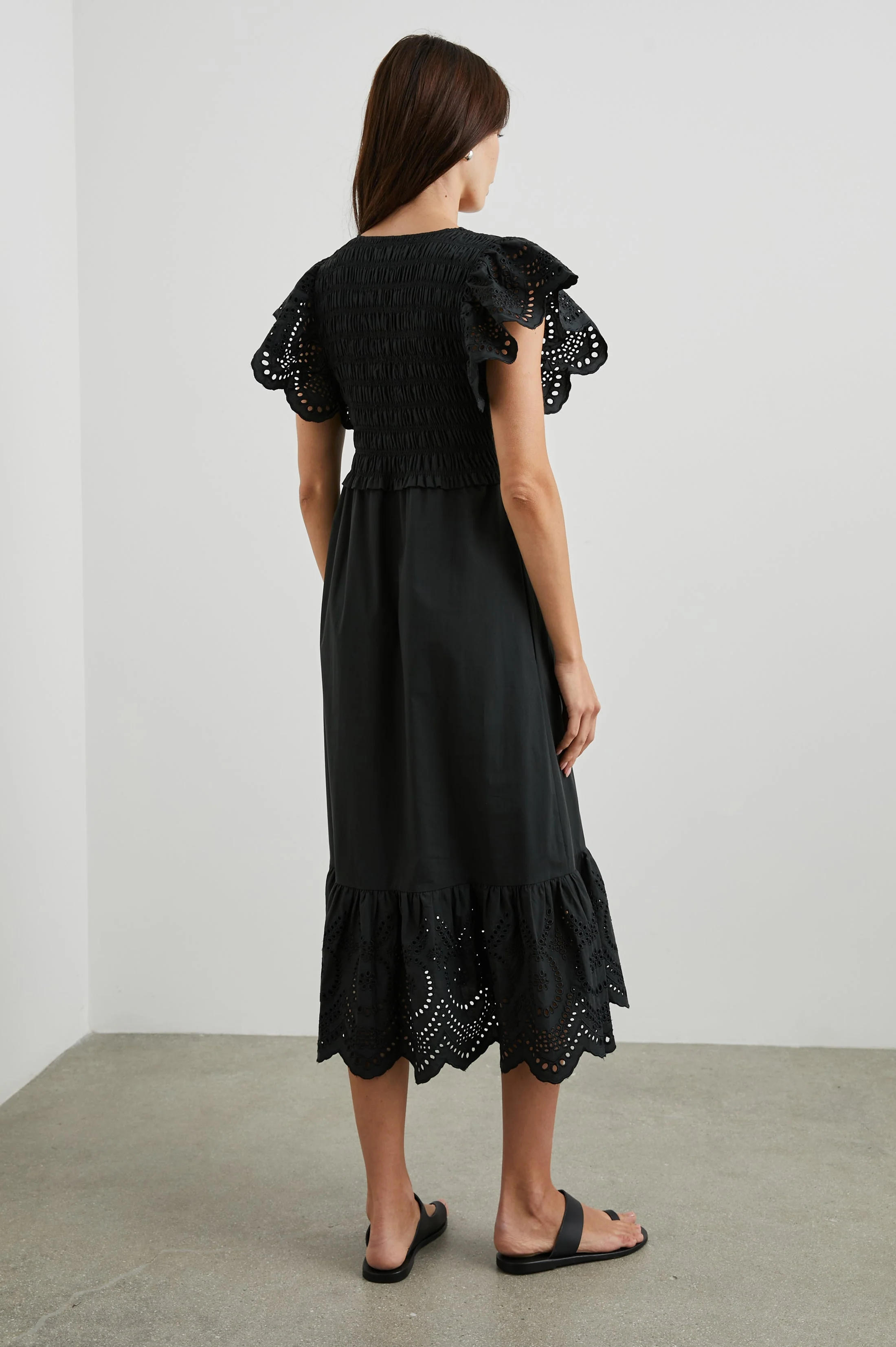 CLEMENTINE DRESS - BLACK EYELET - Image 5