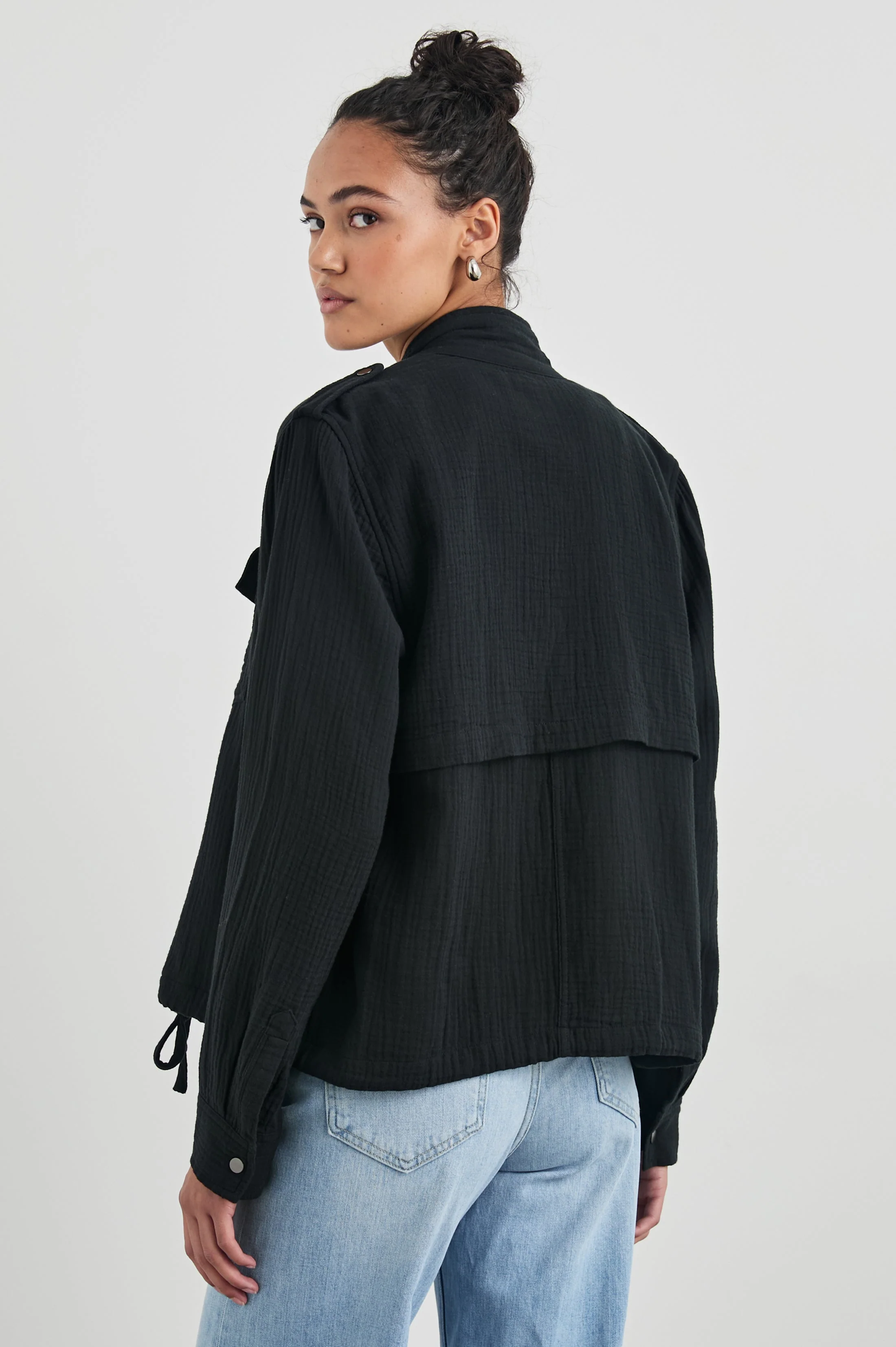COLLINS JACKET - GAUZE BLACK - Image 4
