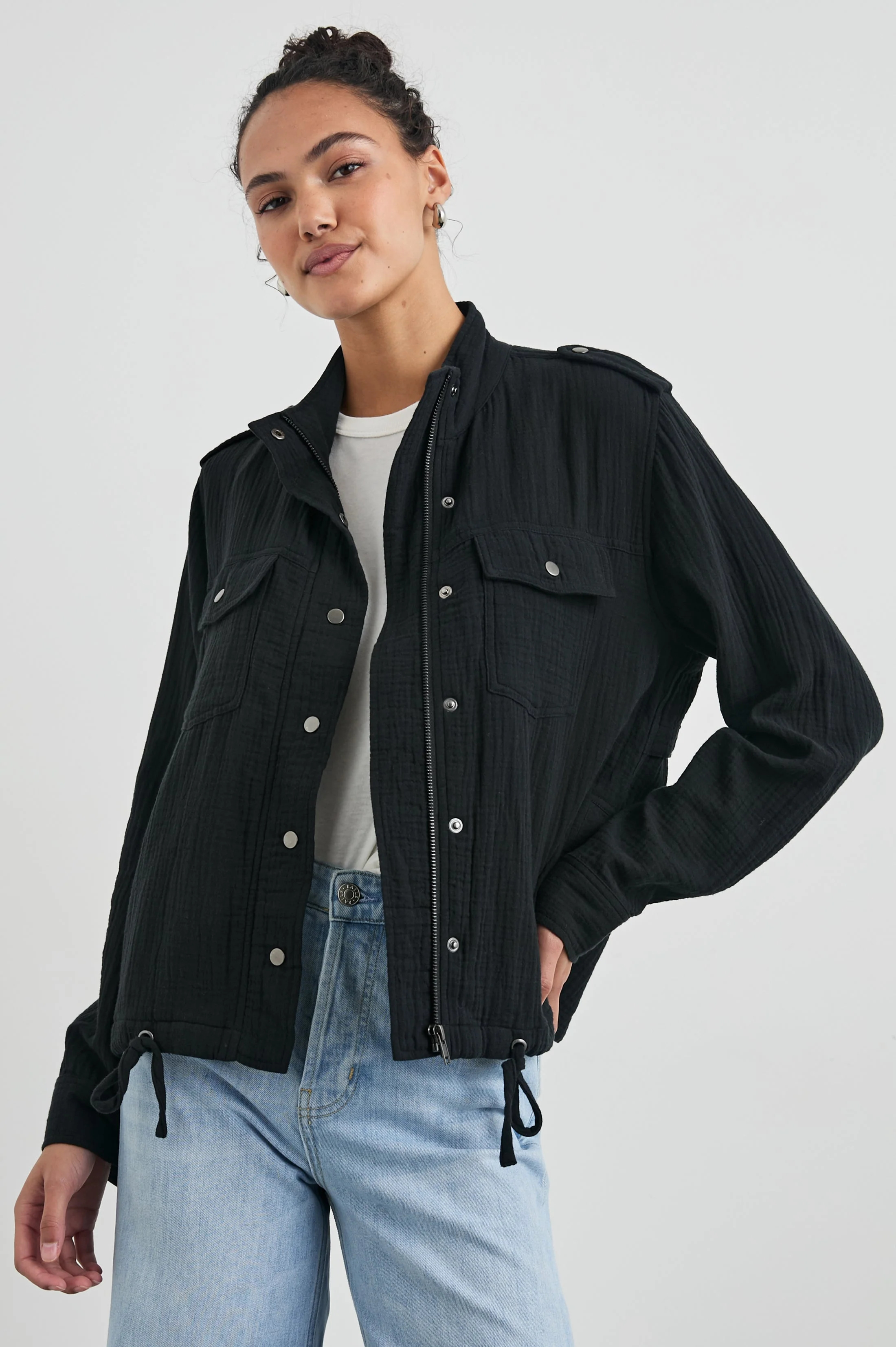 COLLINS JACKET - GAUZE BLACK - Image 5