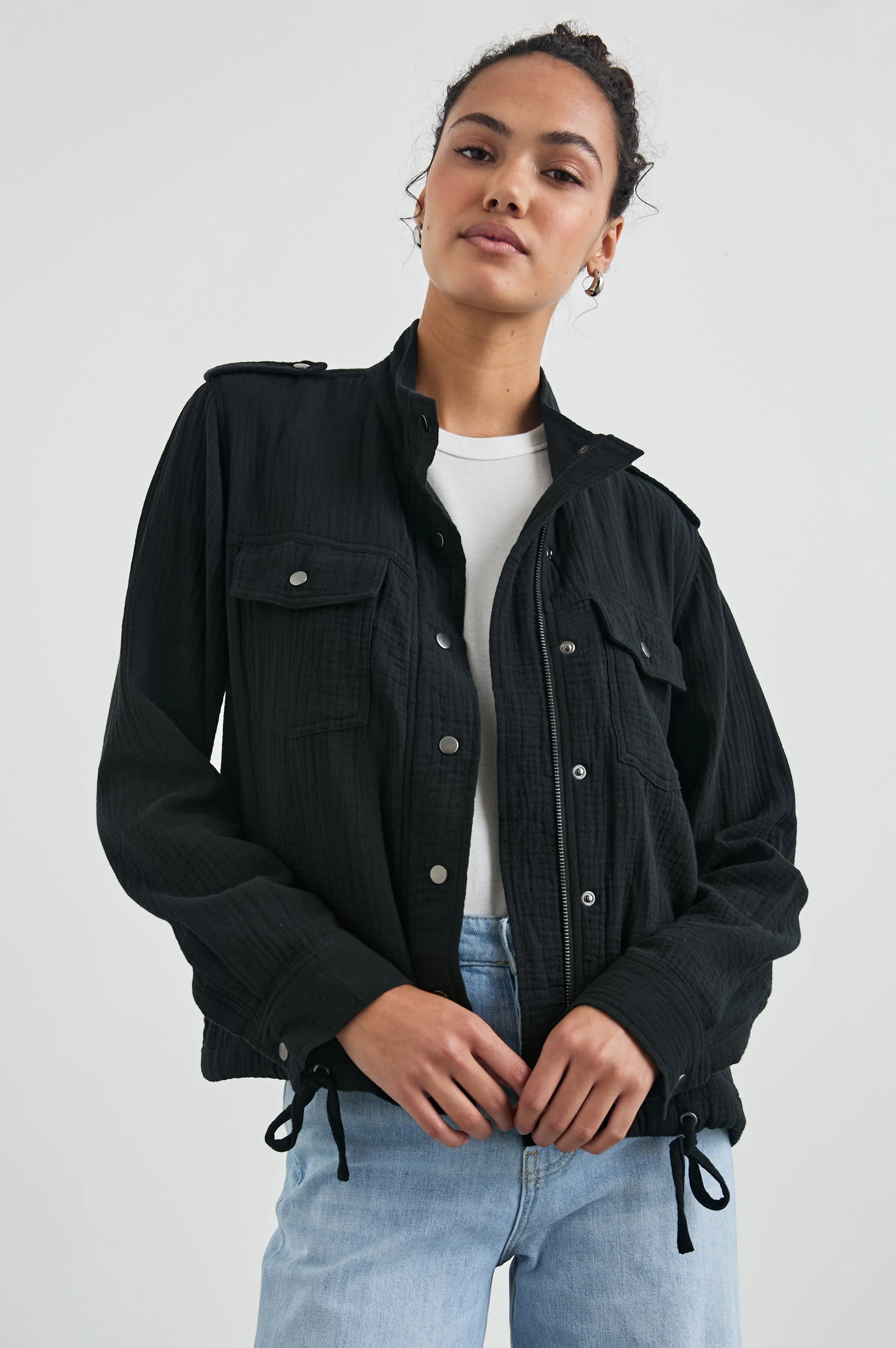 COLLINS JACKET - GAUZE BLACK - Image 6