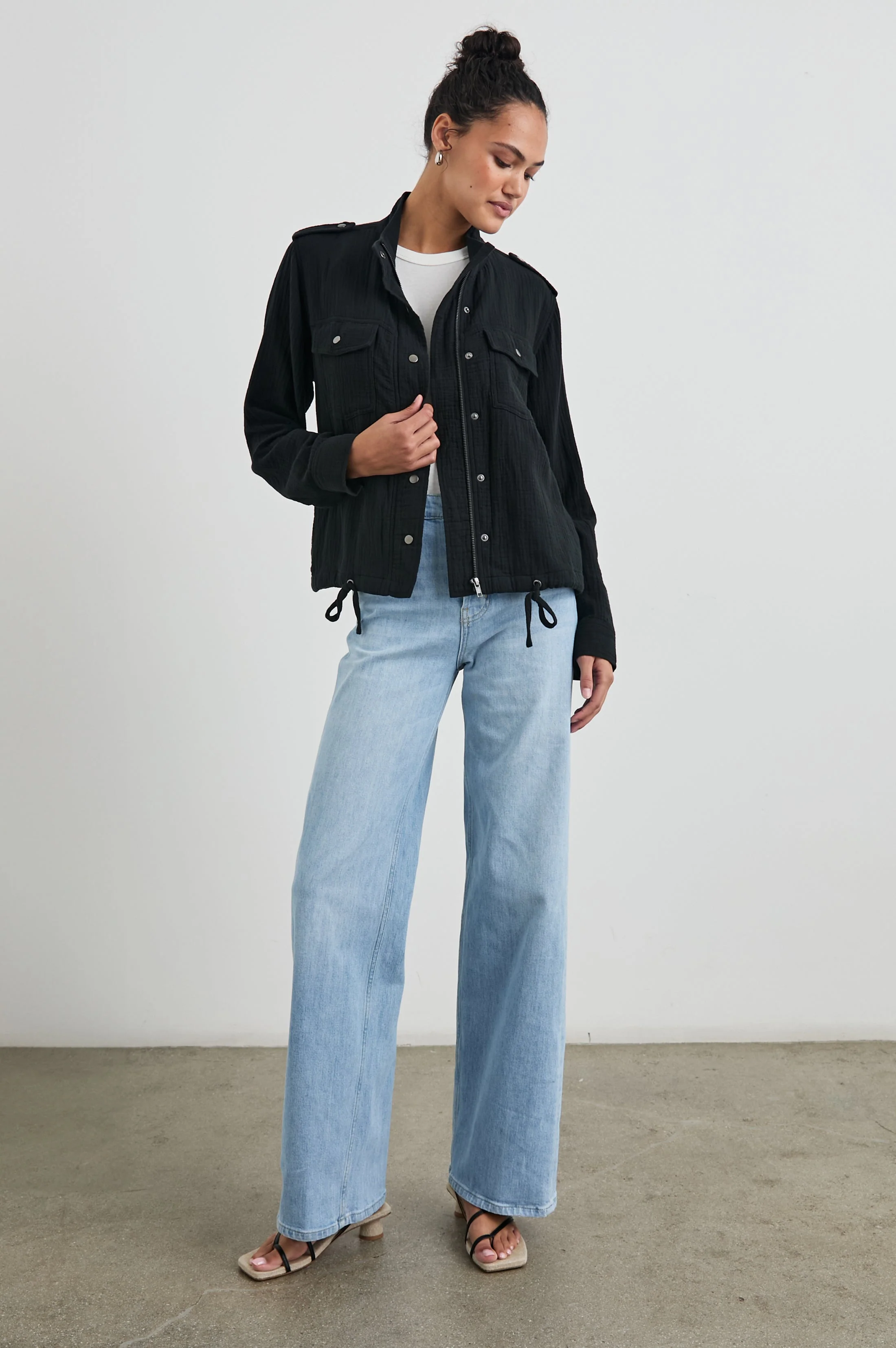 COLLINS JACKET - GAUZE BLACK - Image 7