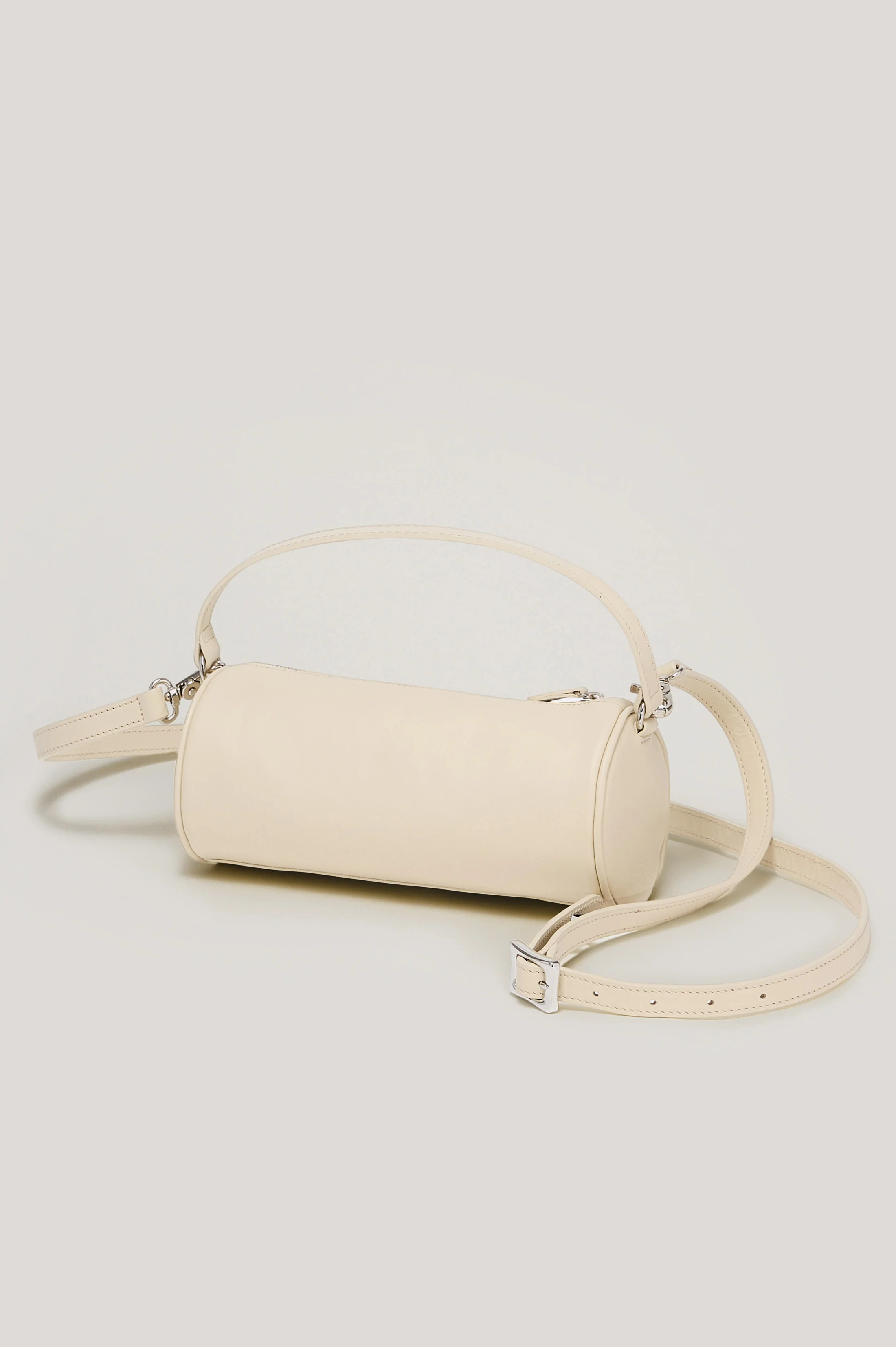 COMO MINI BARREL BAG - BONE LEATHER
