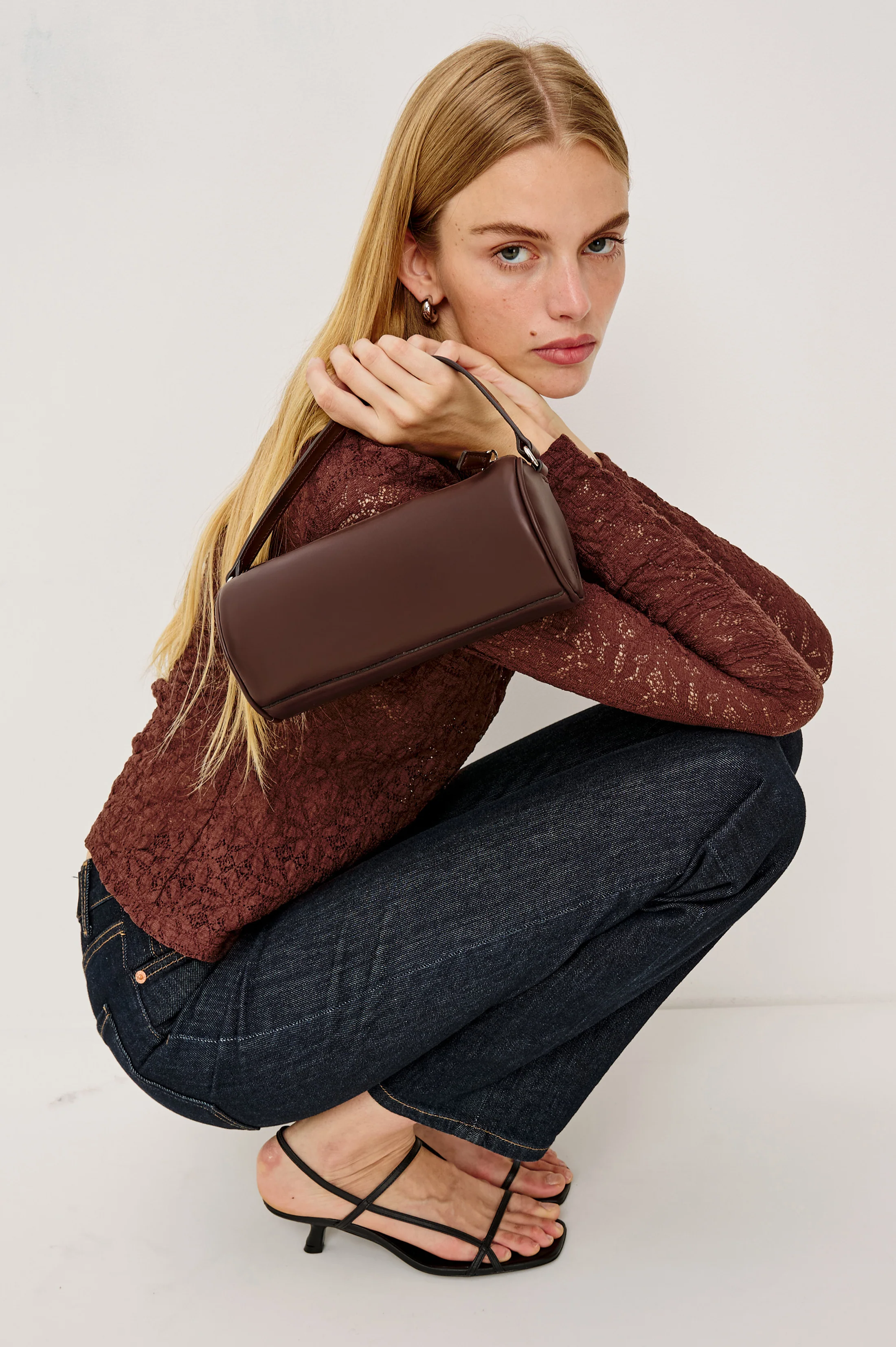 COMO MINI BARREL BAG - ESPRESSO LEATHER - Image 4