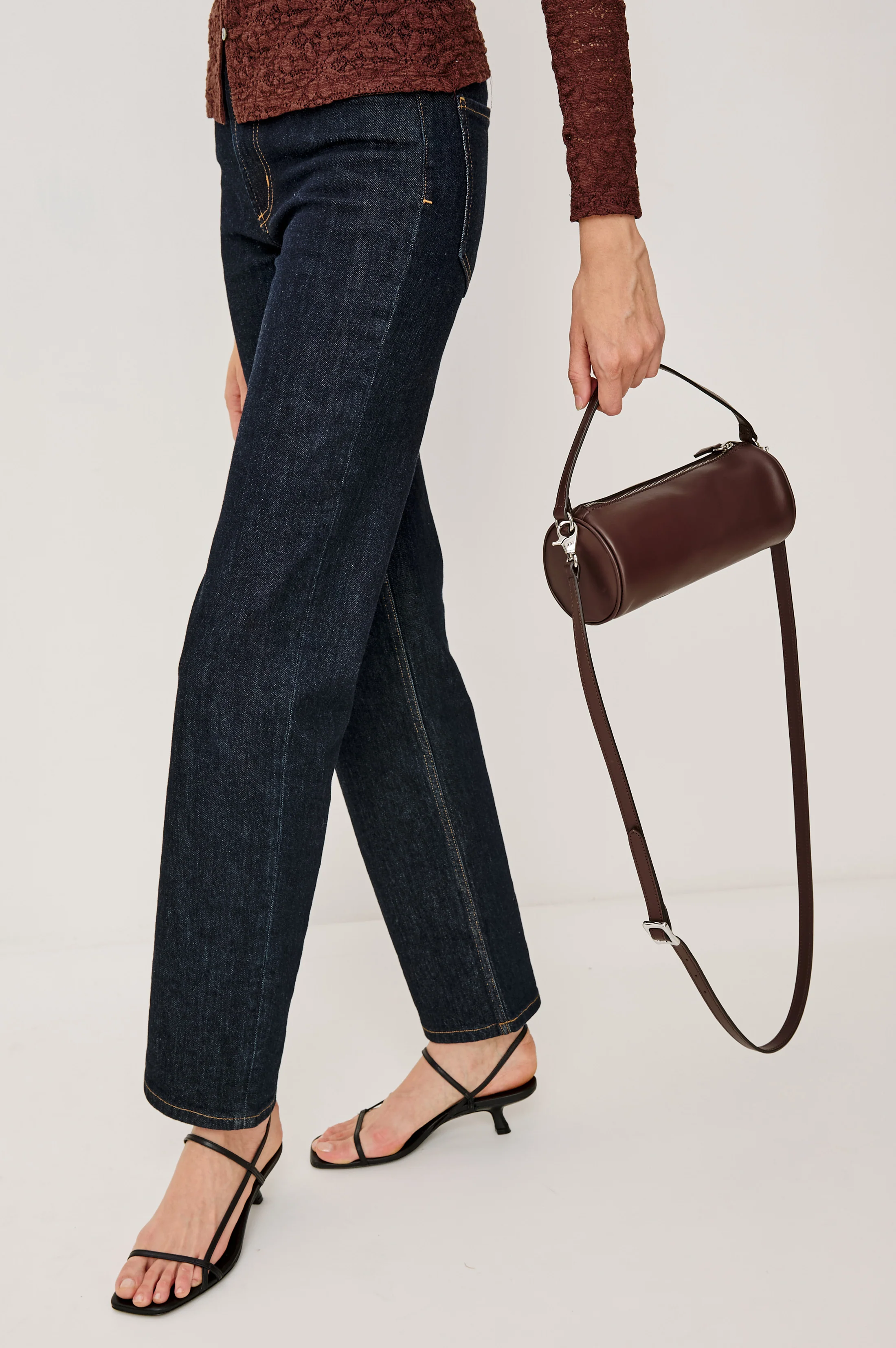COMO MINI BARREL BAG - ESPRESSO LEATHER - Image 5