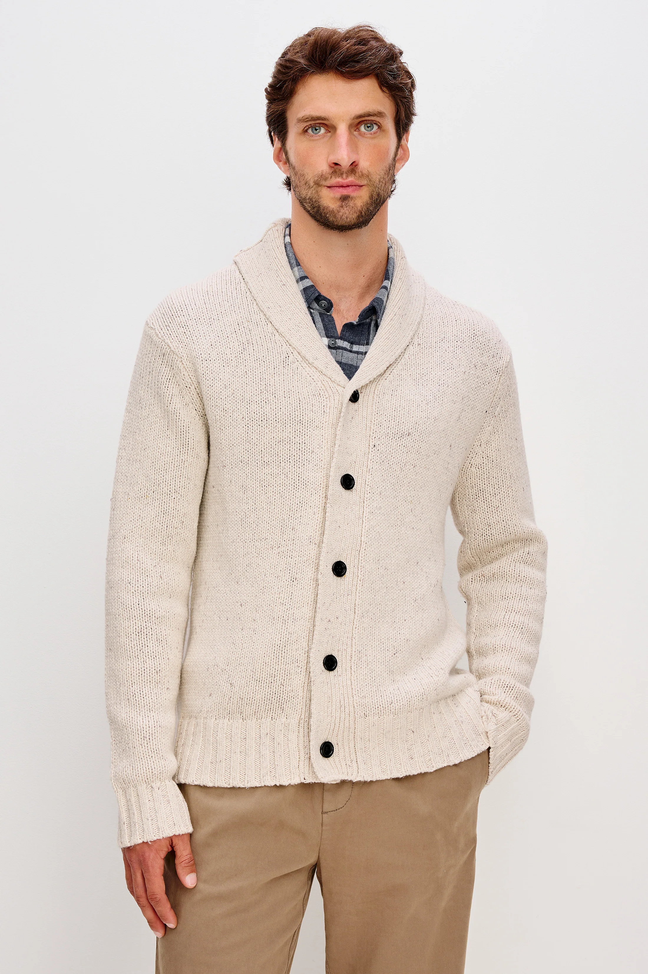CORDEN CARDIGAN - HALITE SPECKLE