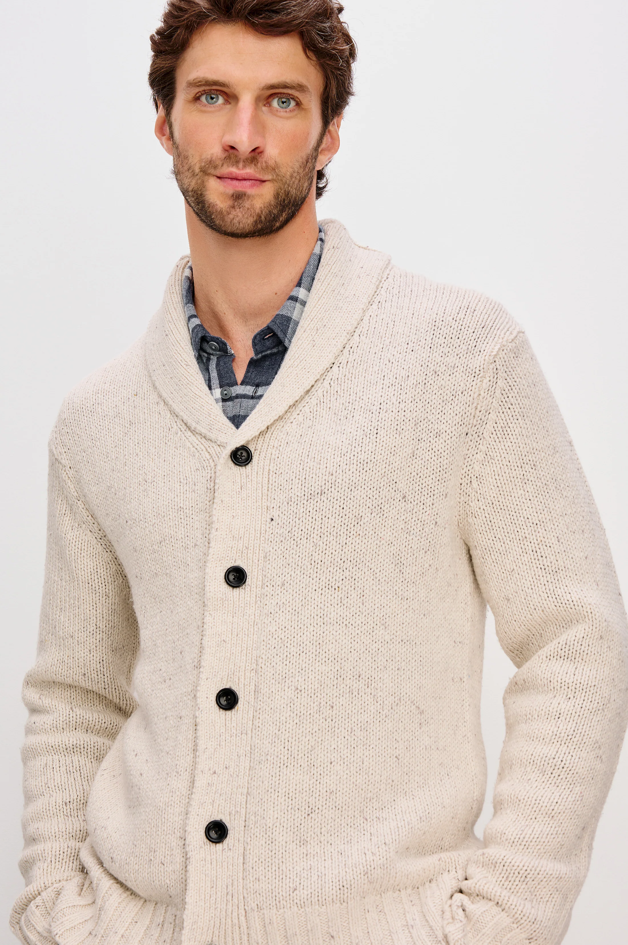 CORDEN CARDIGAN - HALITE SPECKLE - Image 2